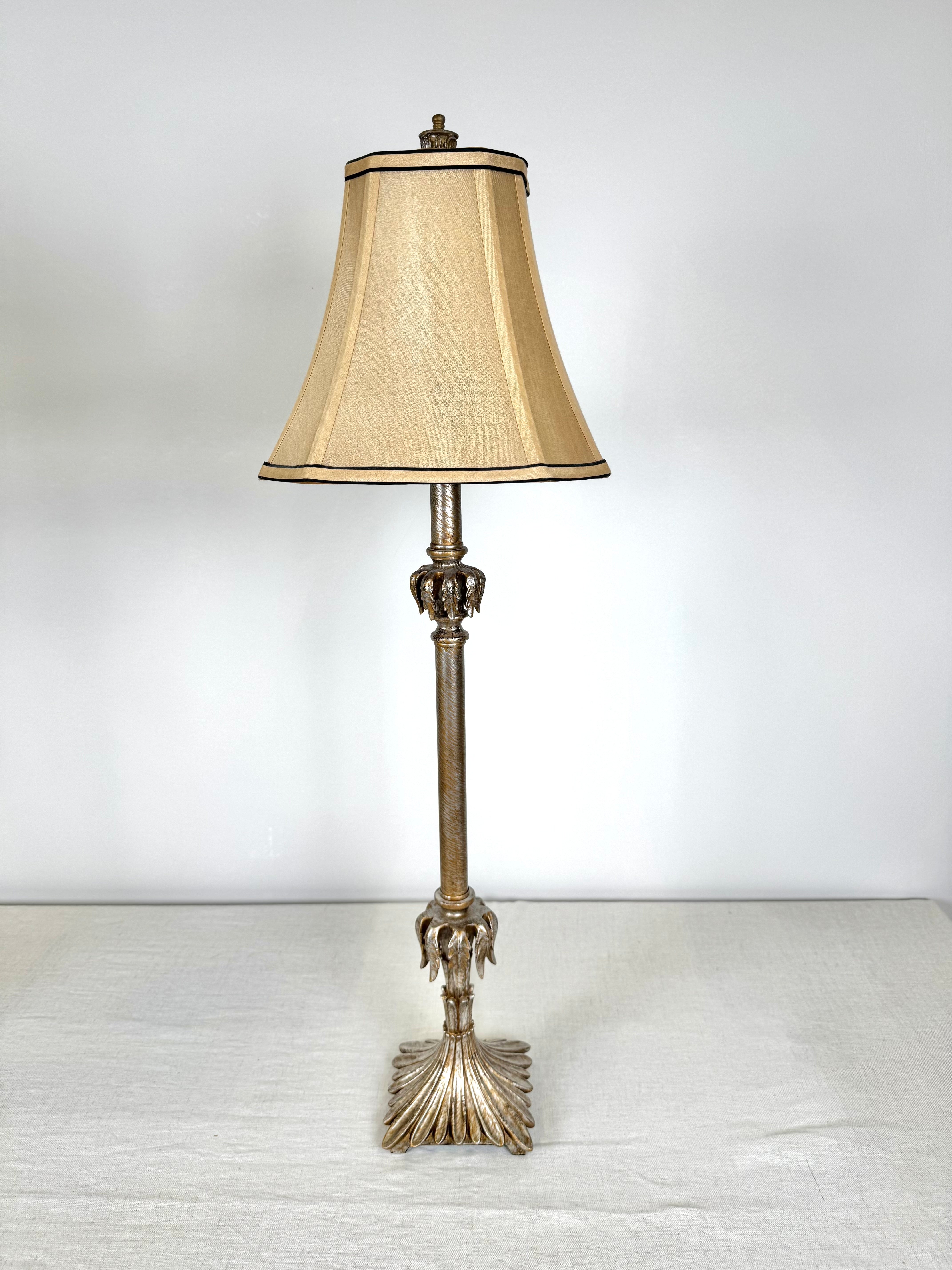 Antiqued Silver Buffet Lamp