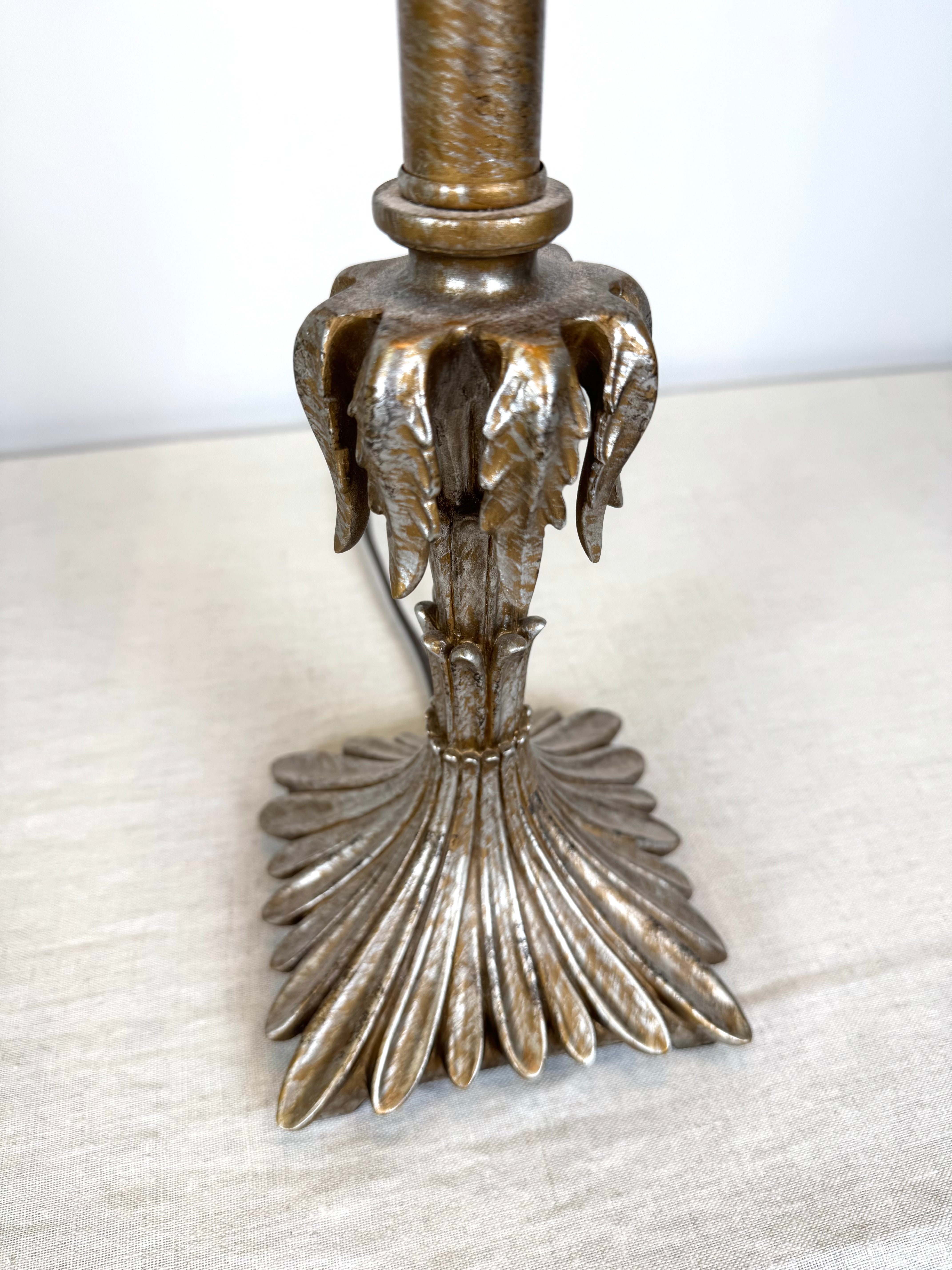 Antiqued Silver Buffet Lamp