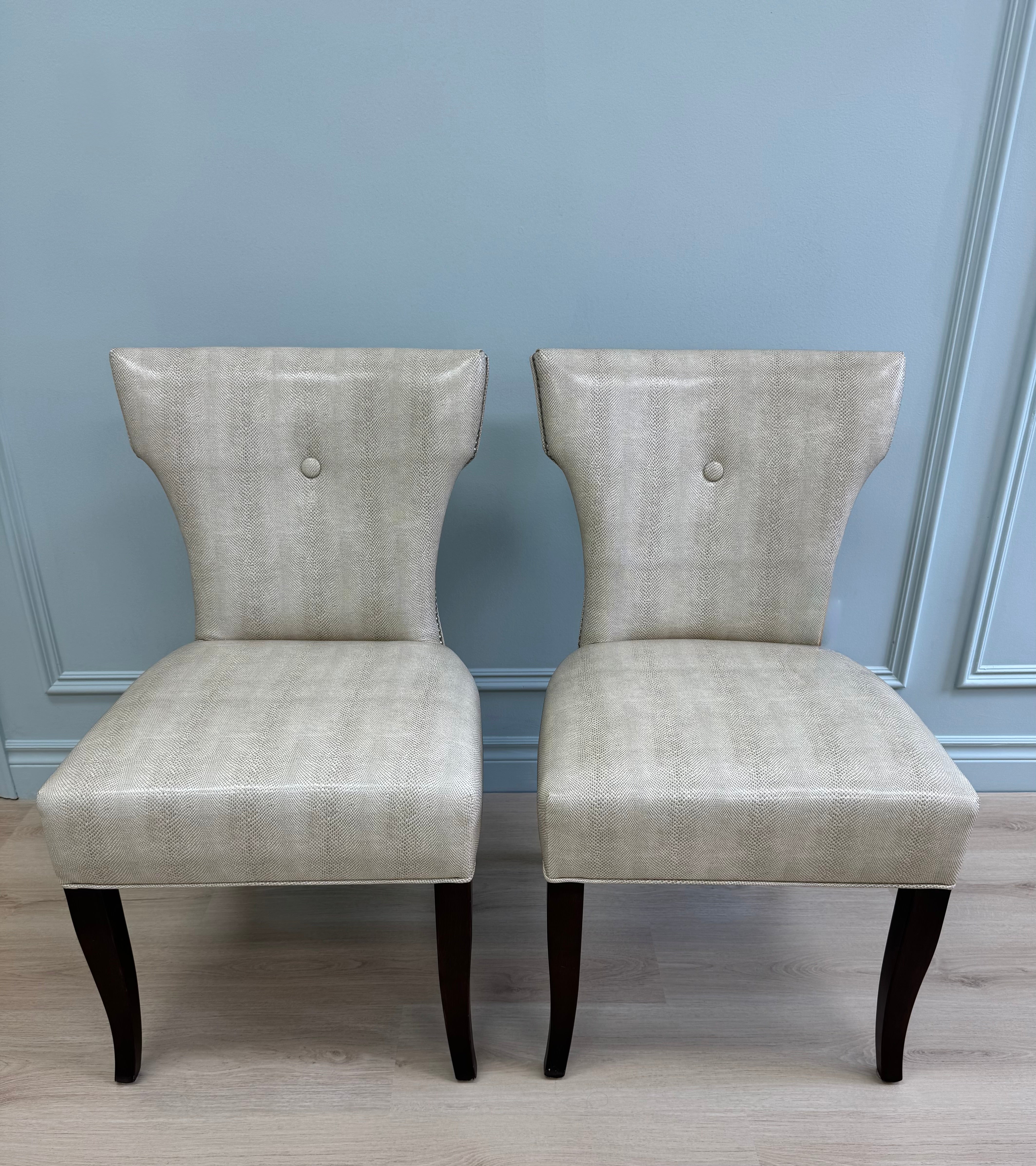 Faux Python Dining Chairs Set of 2