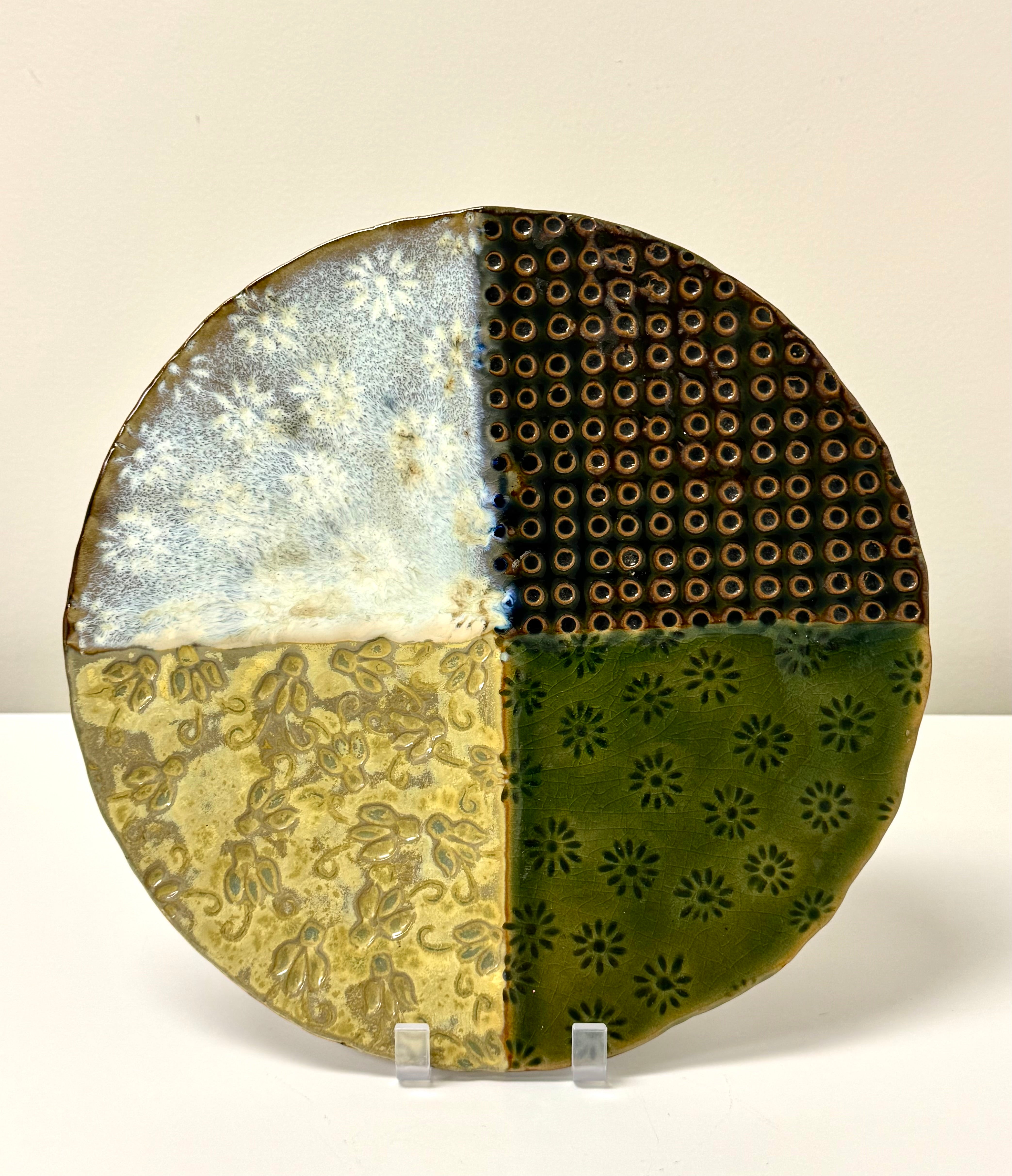 PIER 1 Geometric Floral Plate
