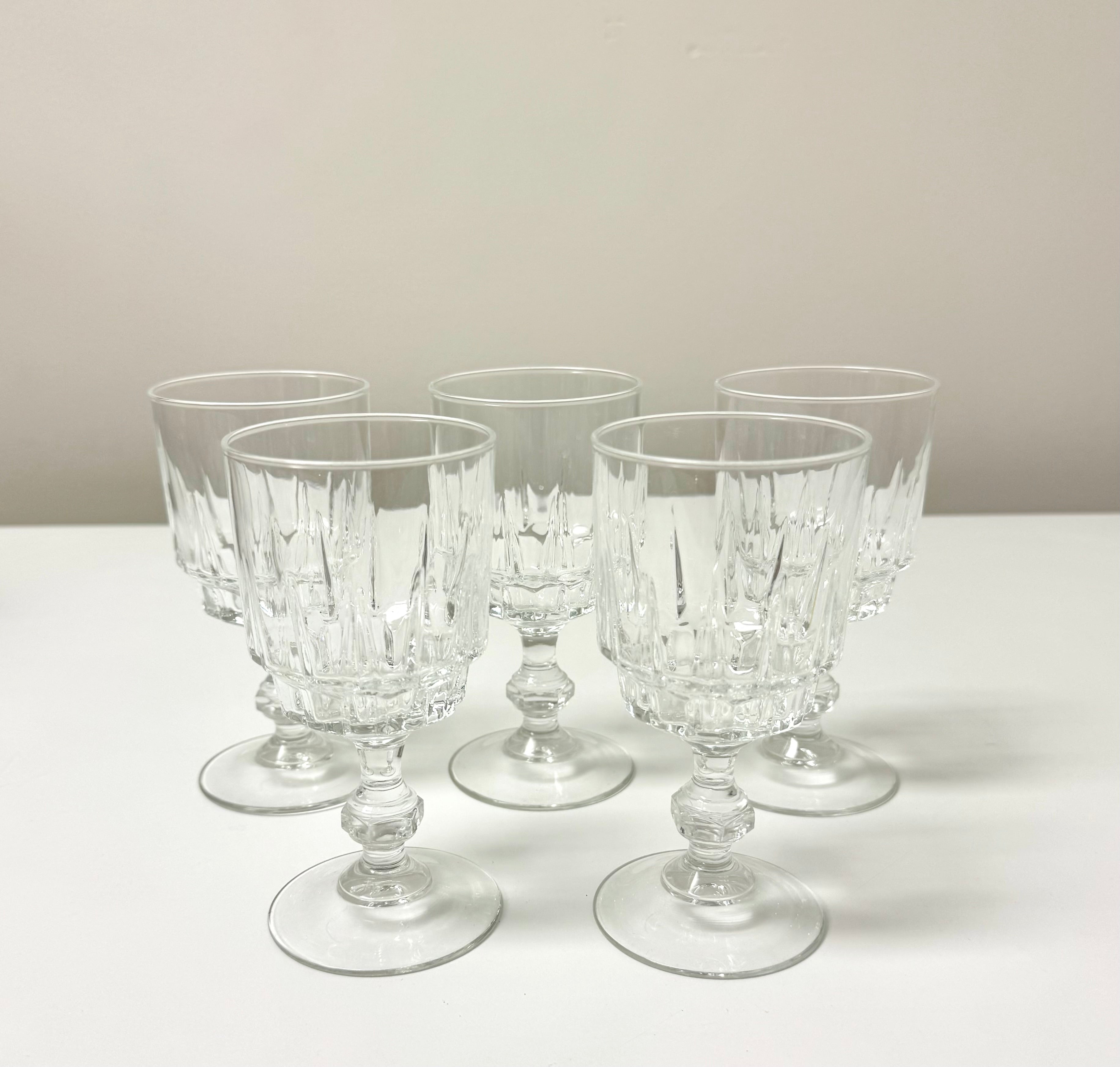 LUMINARC FRANCE Crystal Wine Glasses Set of 5