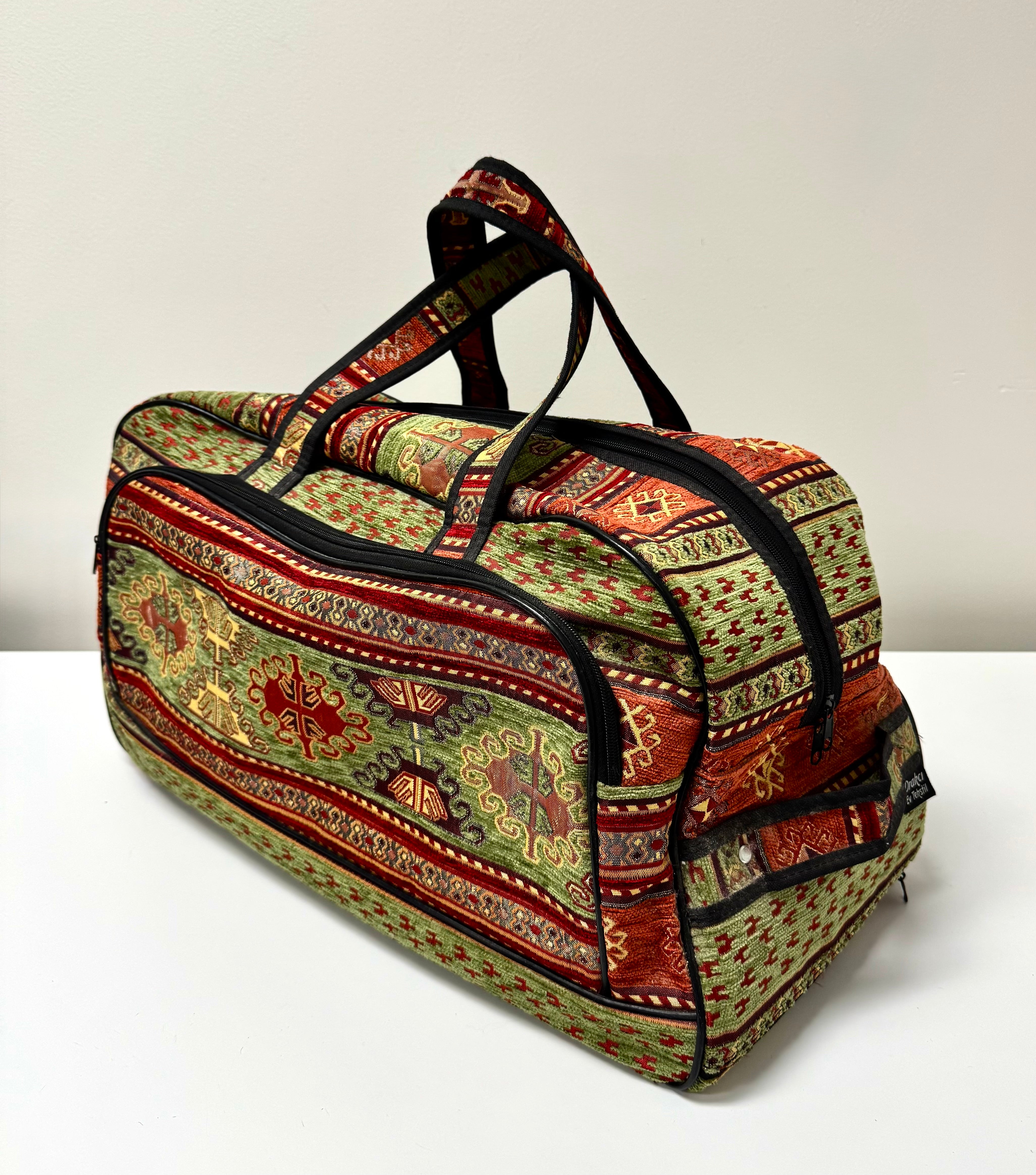 Turkish Kilim Carpet Rolling Duffel Bag