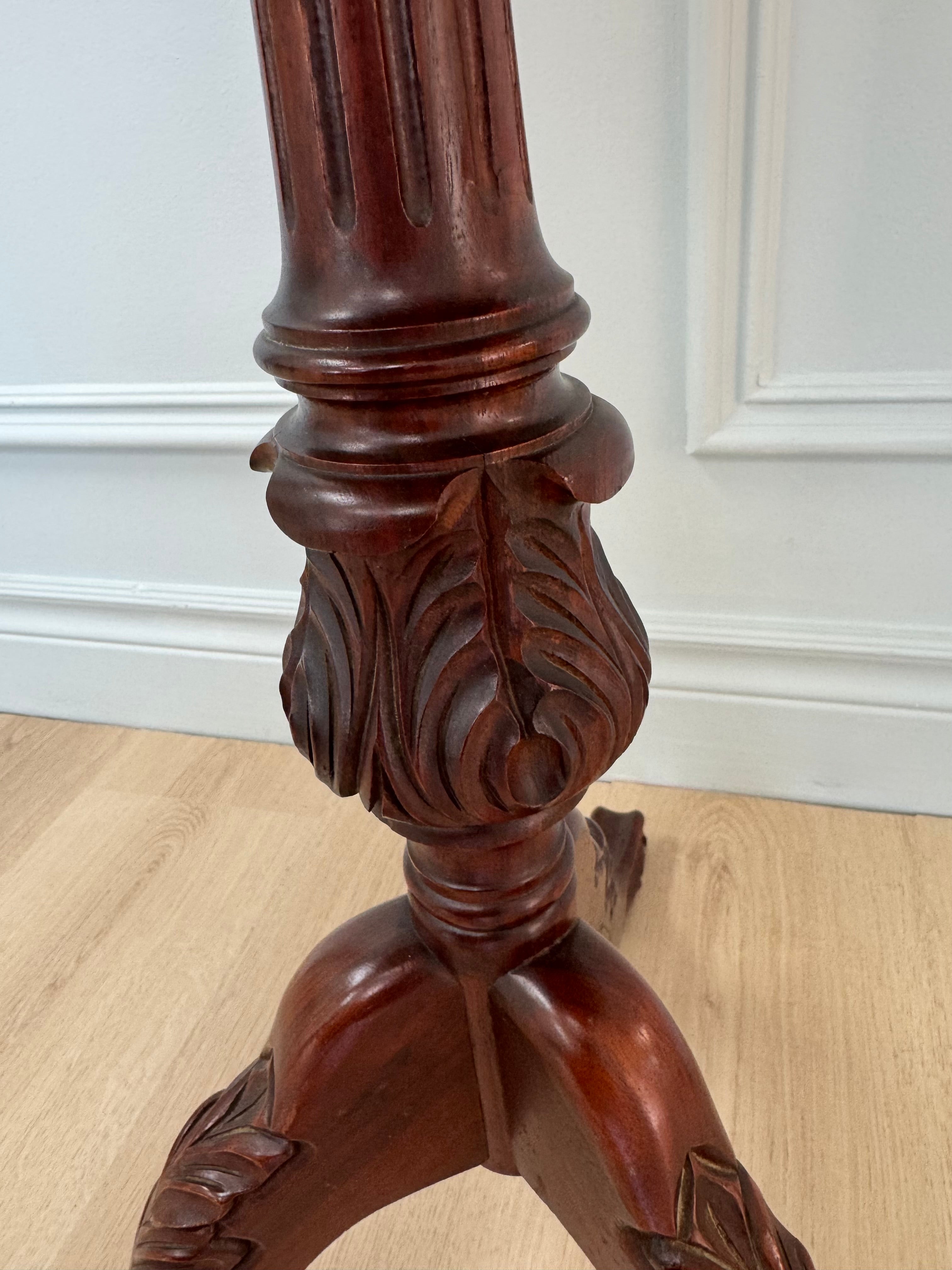 Vintage Pie Crust Pedestal Table