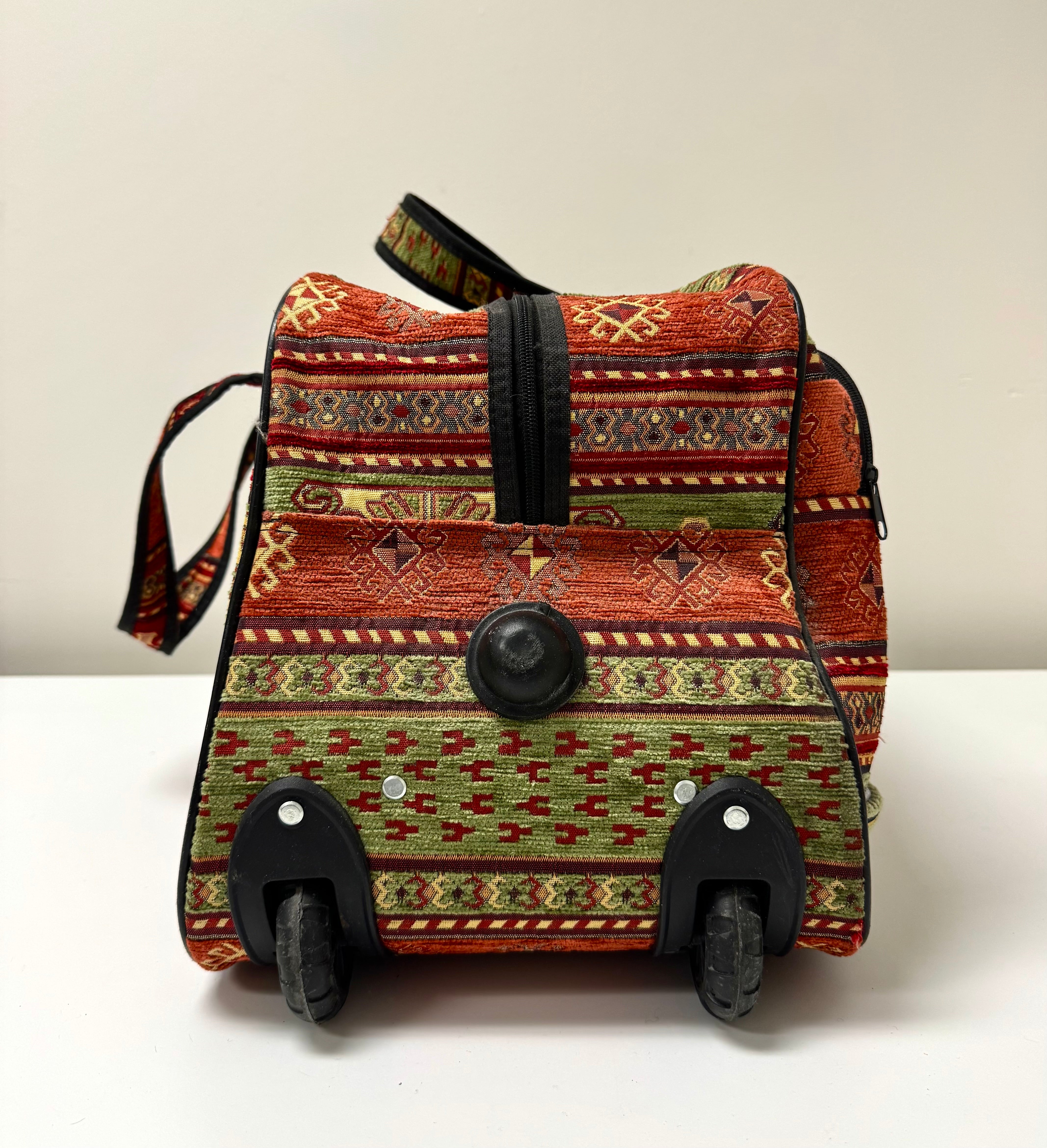 Turkish Kilim Carpet Rolling Duffel Bag