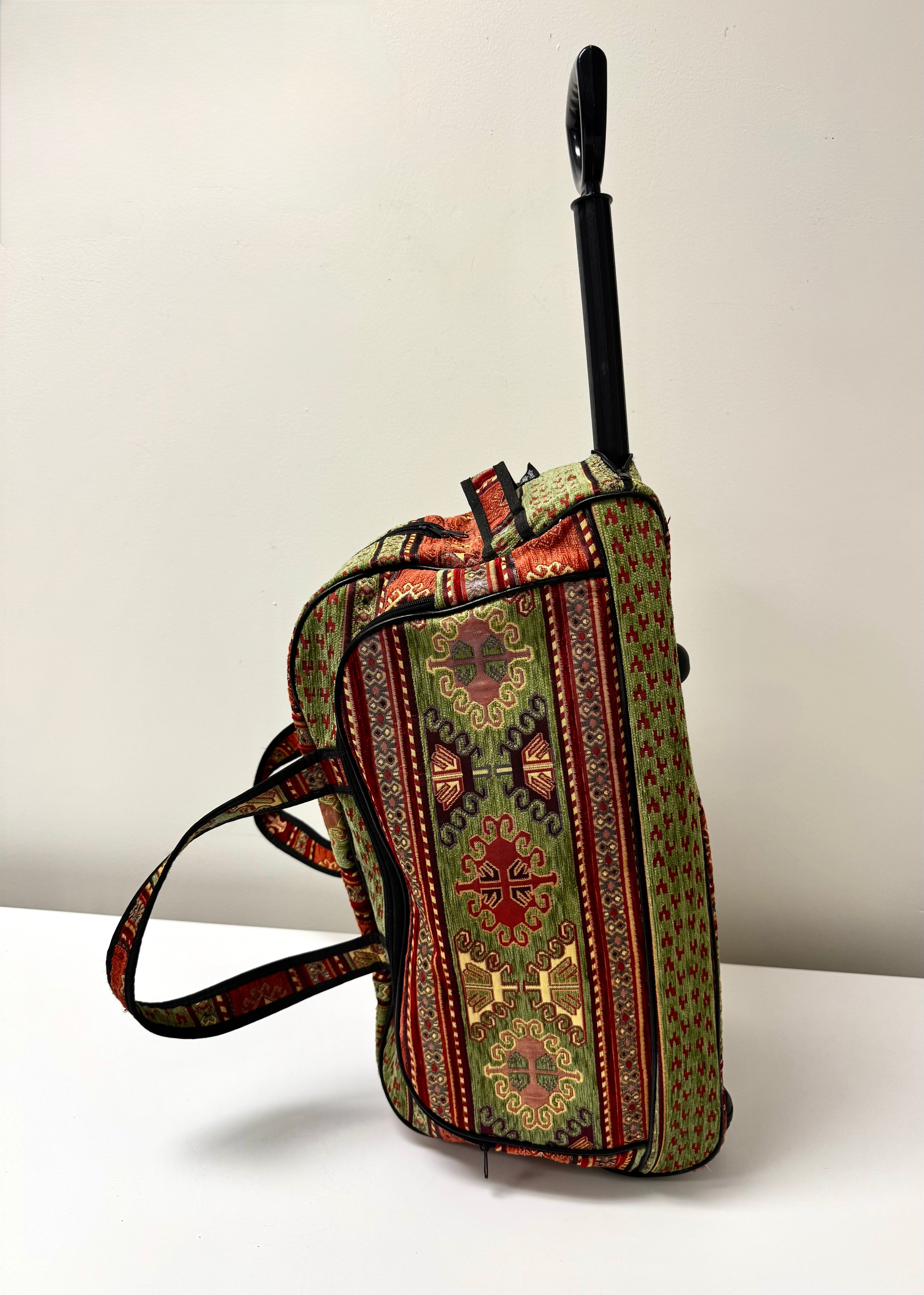 Turkish Kilim Carpet Rolling Duffel Bag