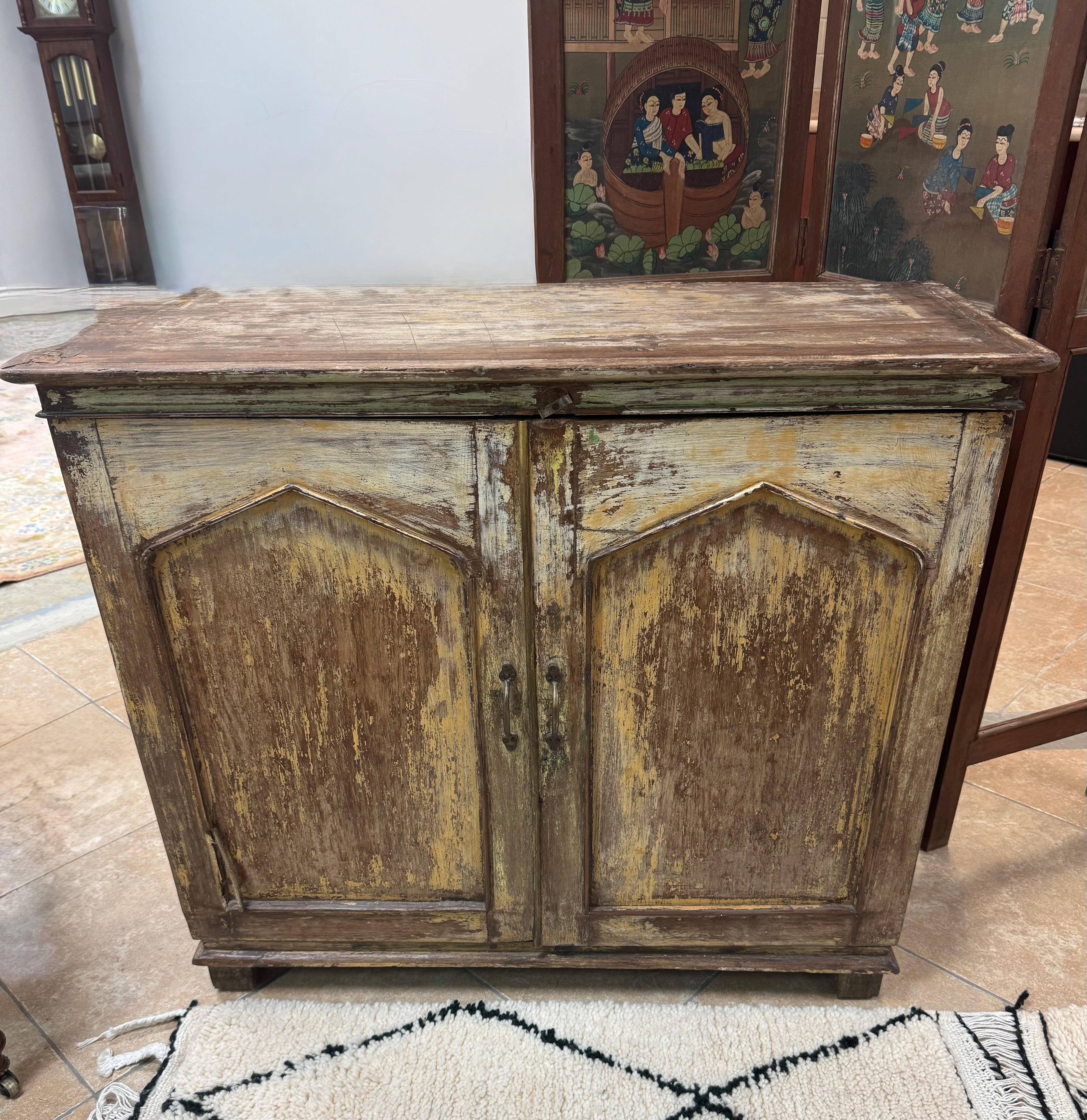 Distressed Wood Cabinet
