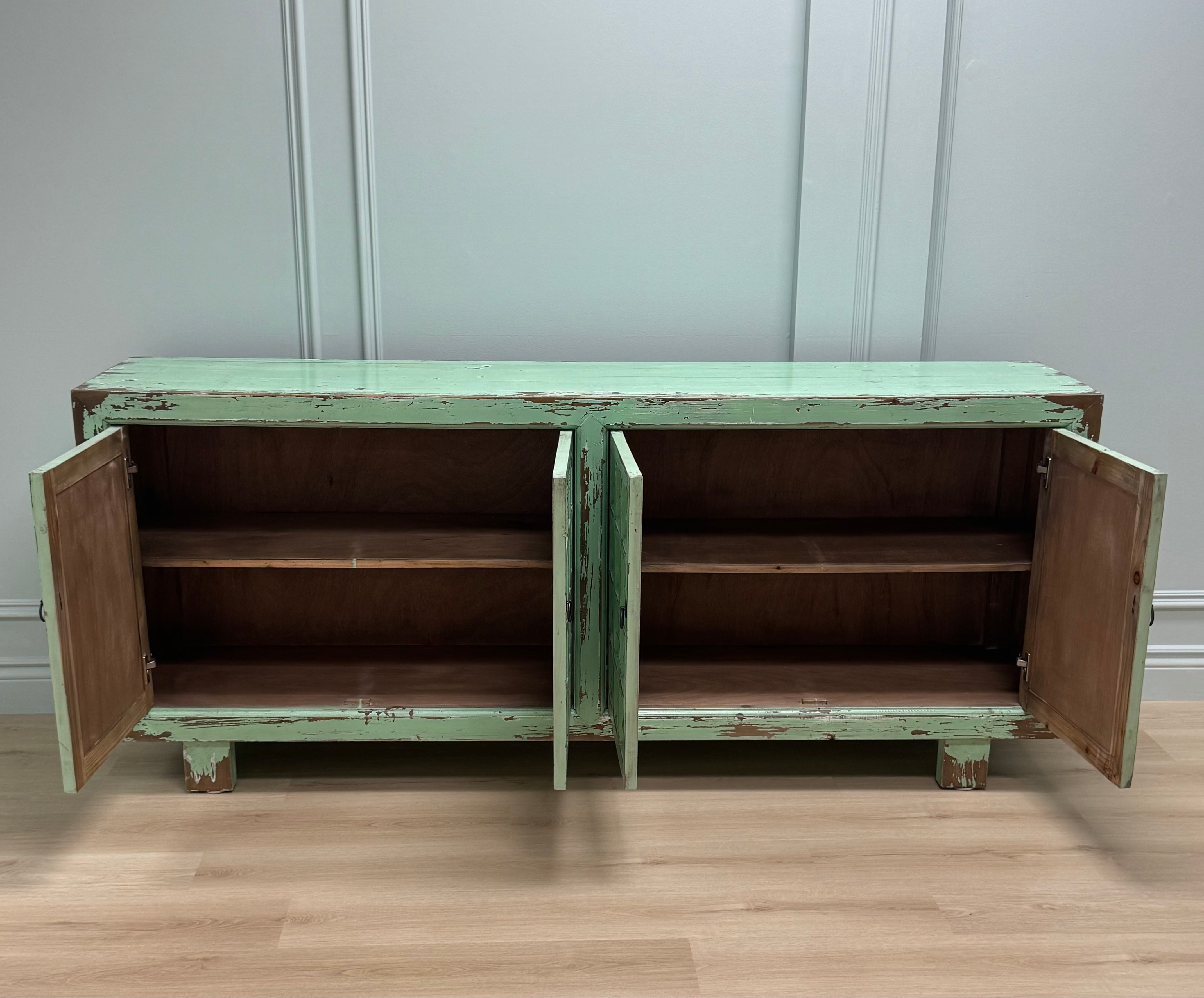 Distressed Seafoam Sideboard