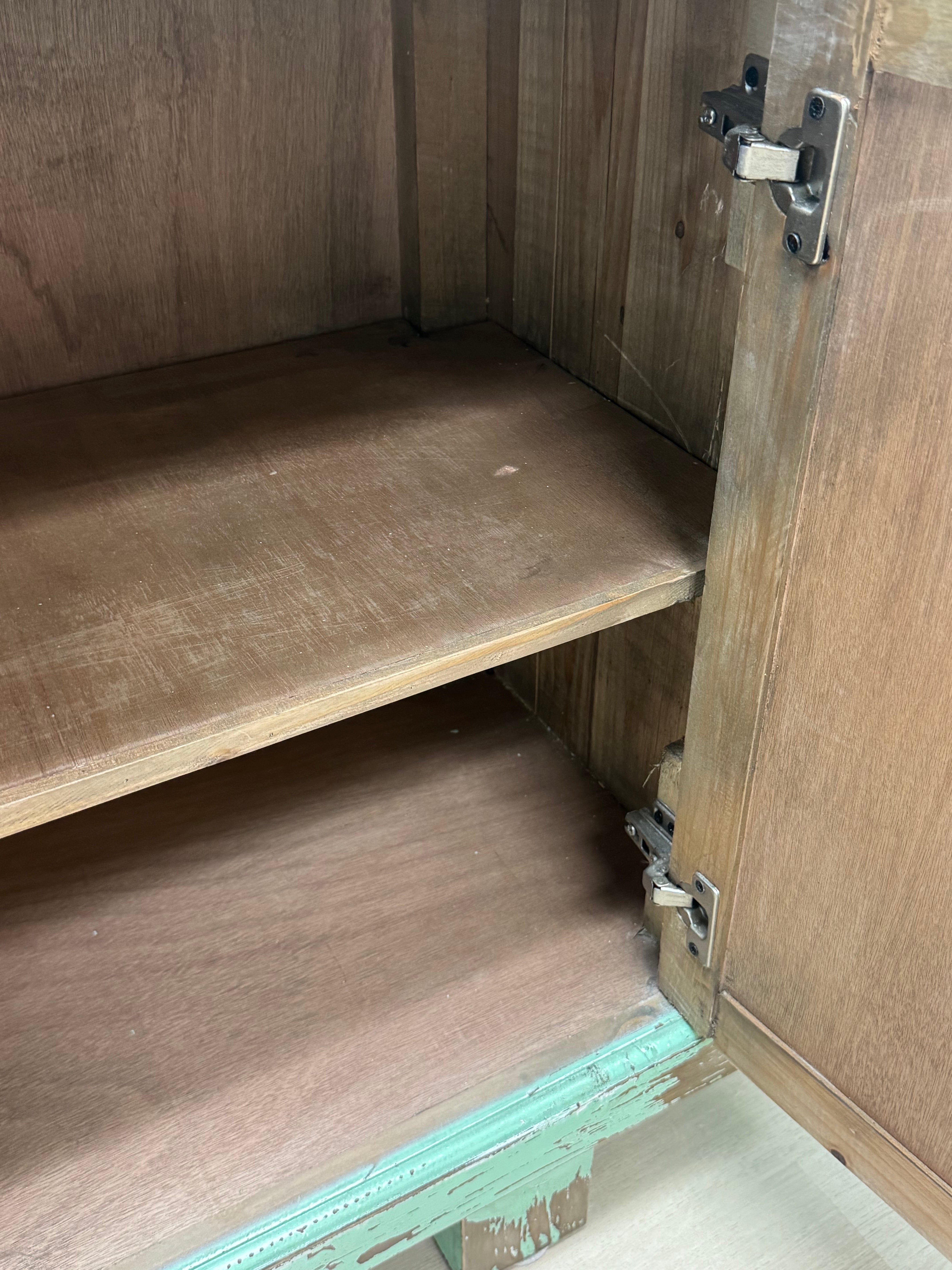 Distressed Seafoam Sideboard