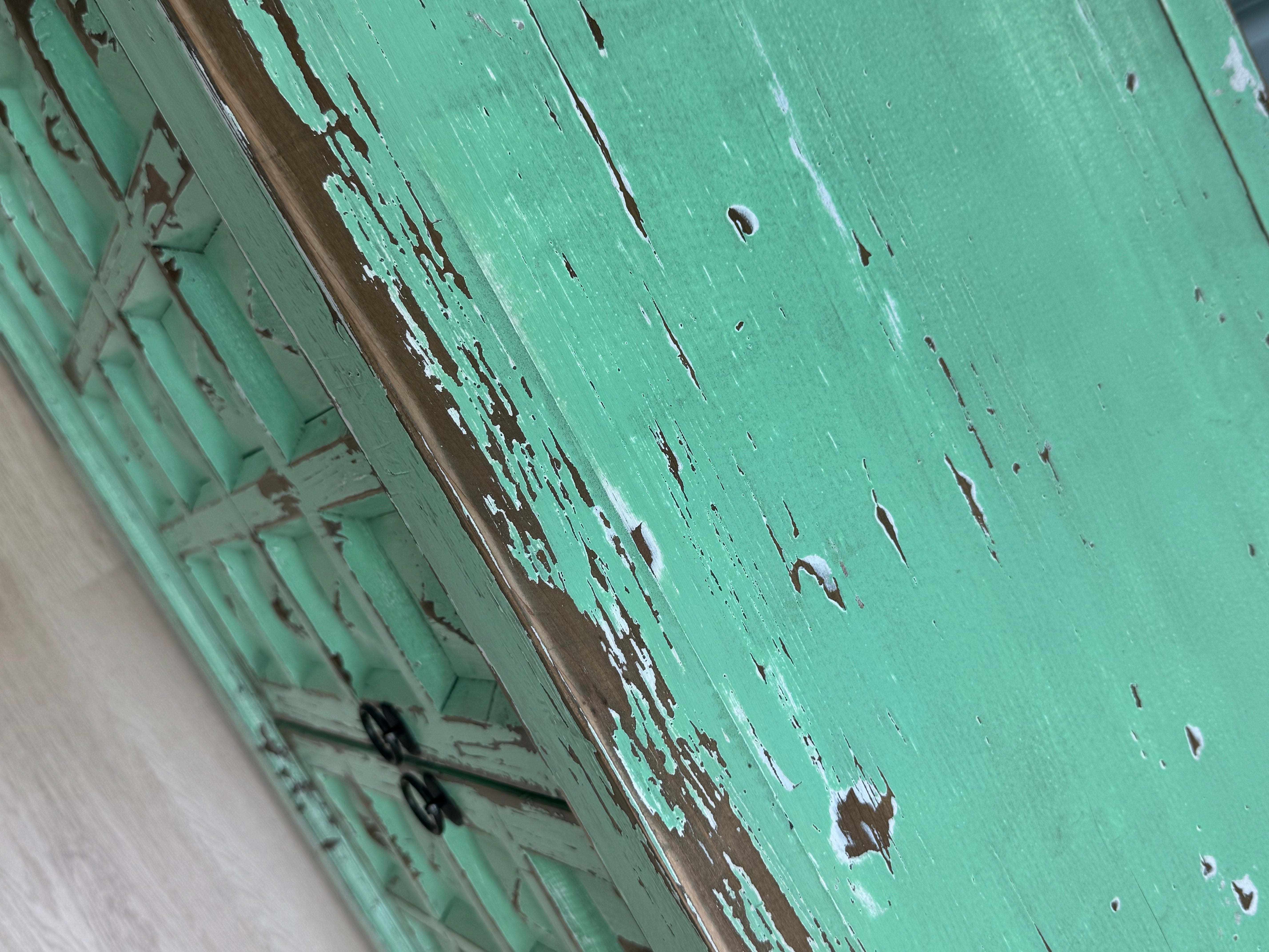 Distressed Seafoam Sideboard