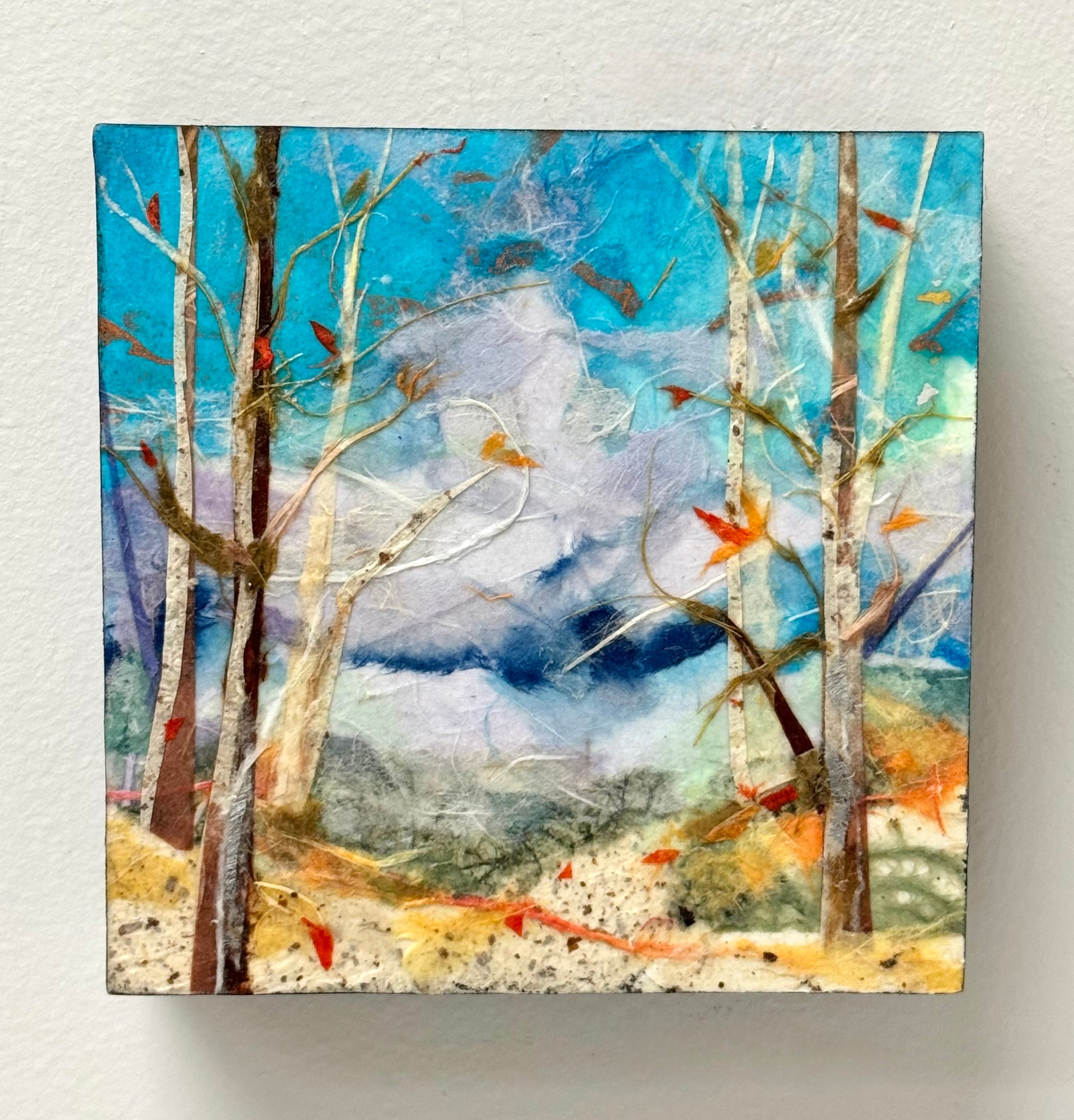 Abstract Birch Tree Original Mixed Media