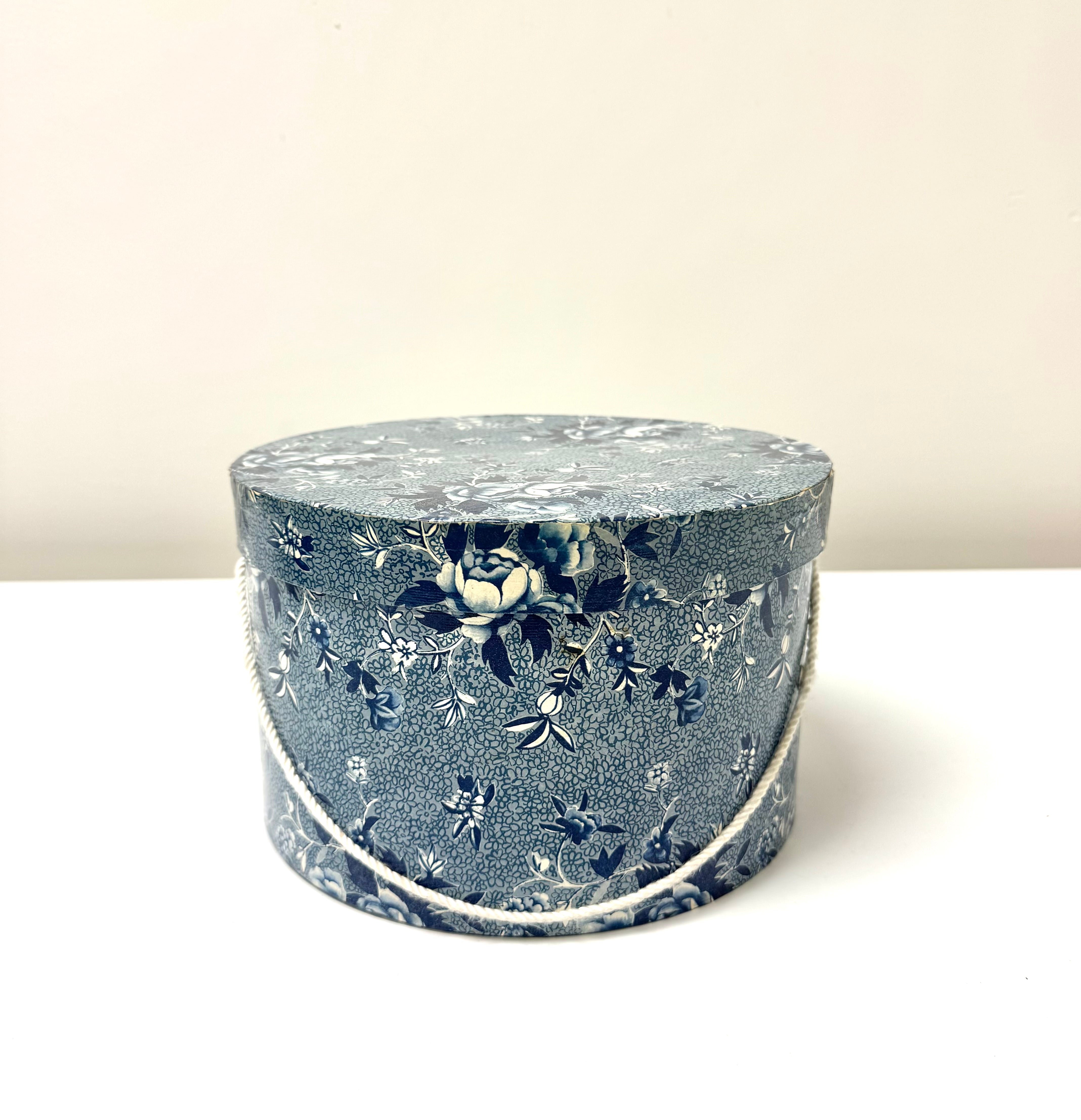 Blue Floral Hat Box
