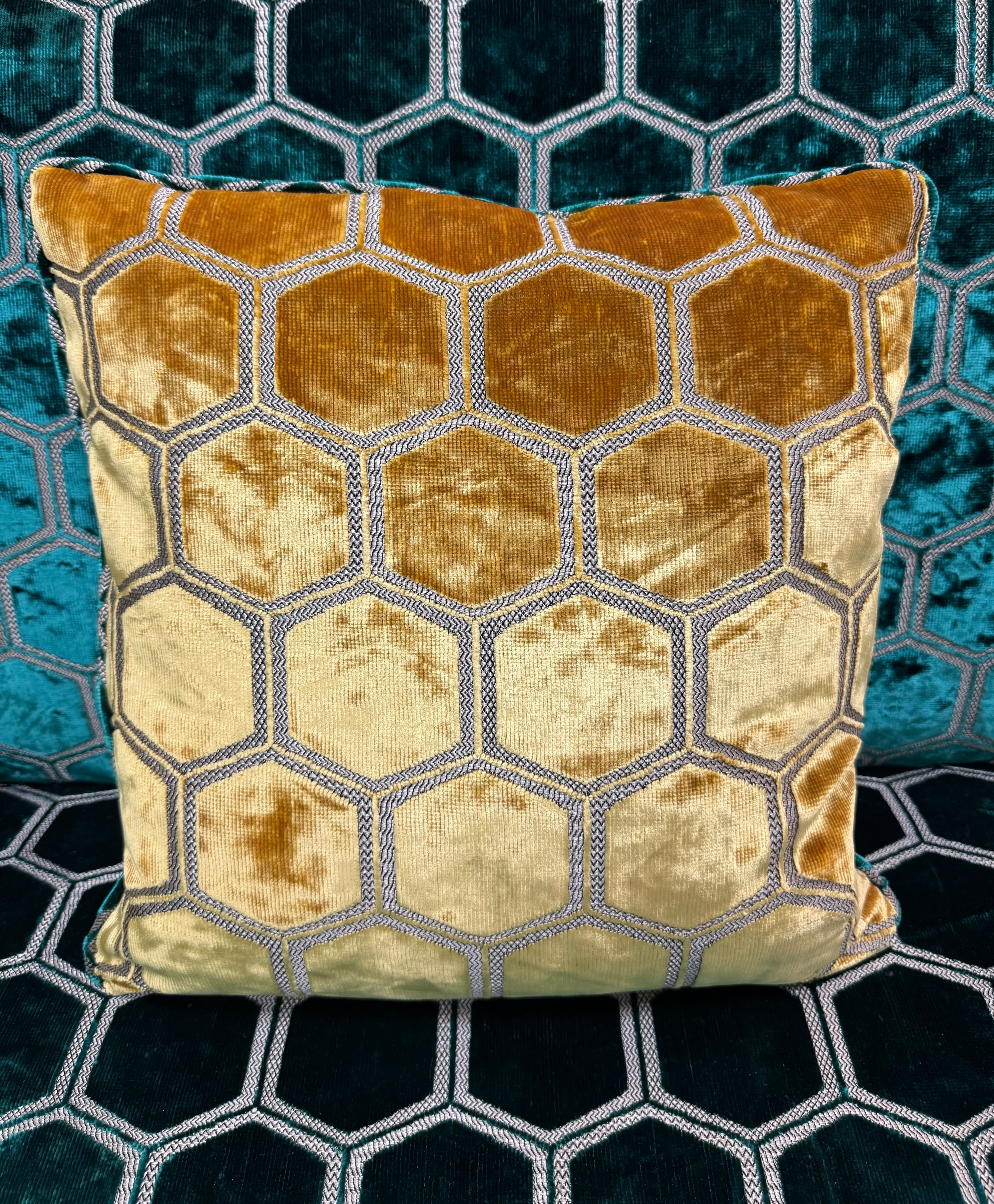 DESIGNER'S GUILD 'Manipur Gold' Velvet Pillow