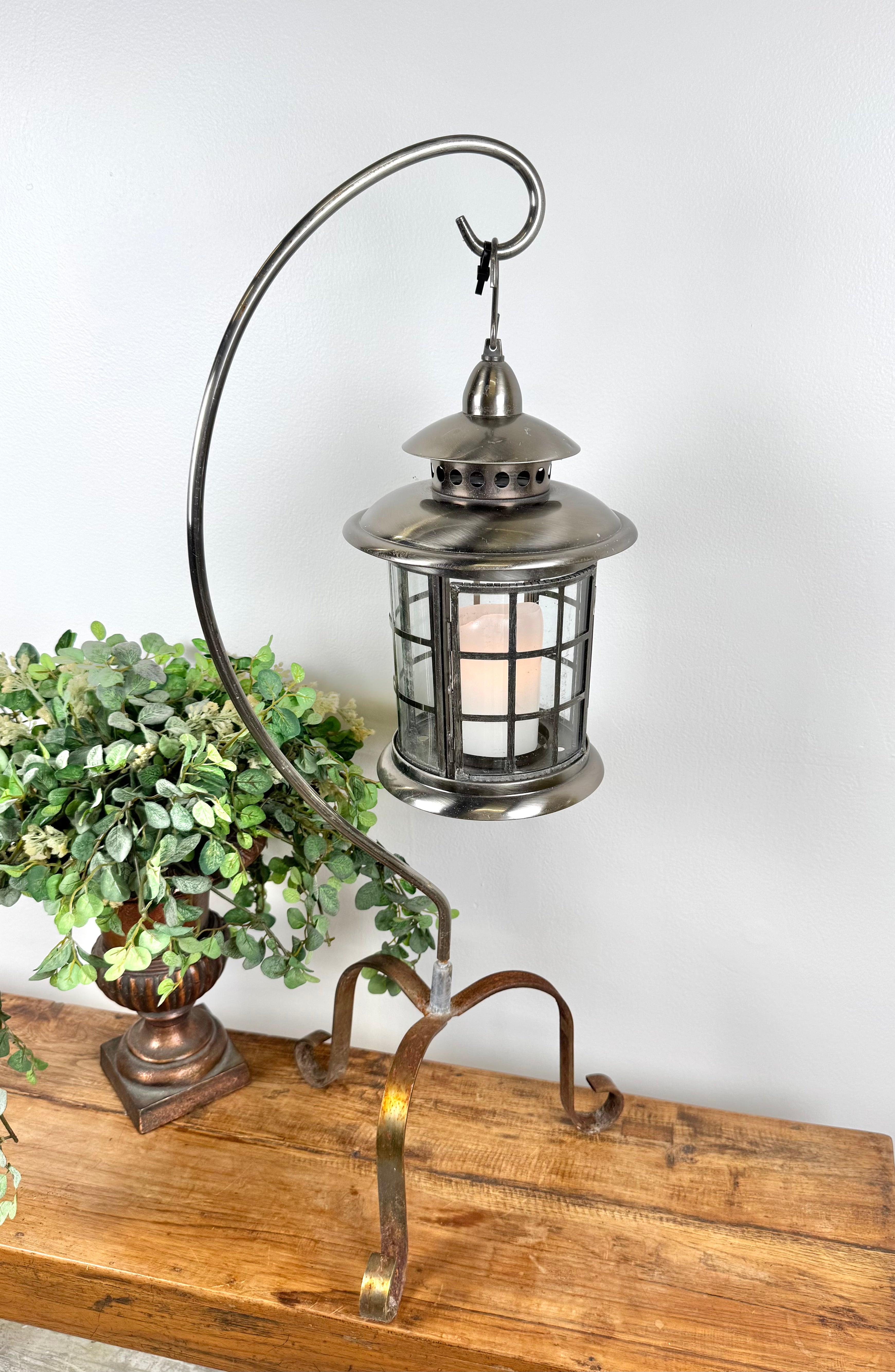 Brushed Metal Garden Lantern