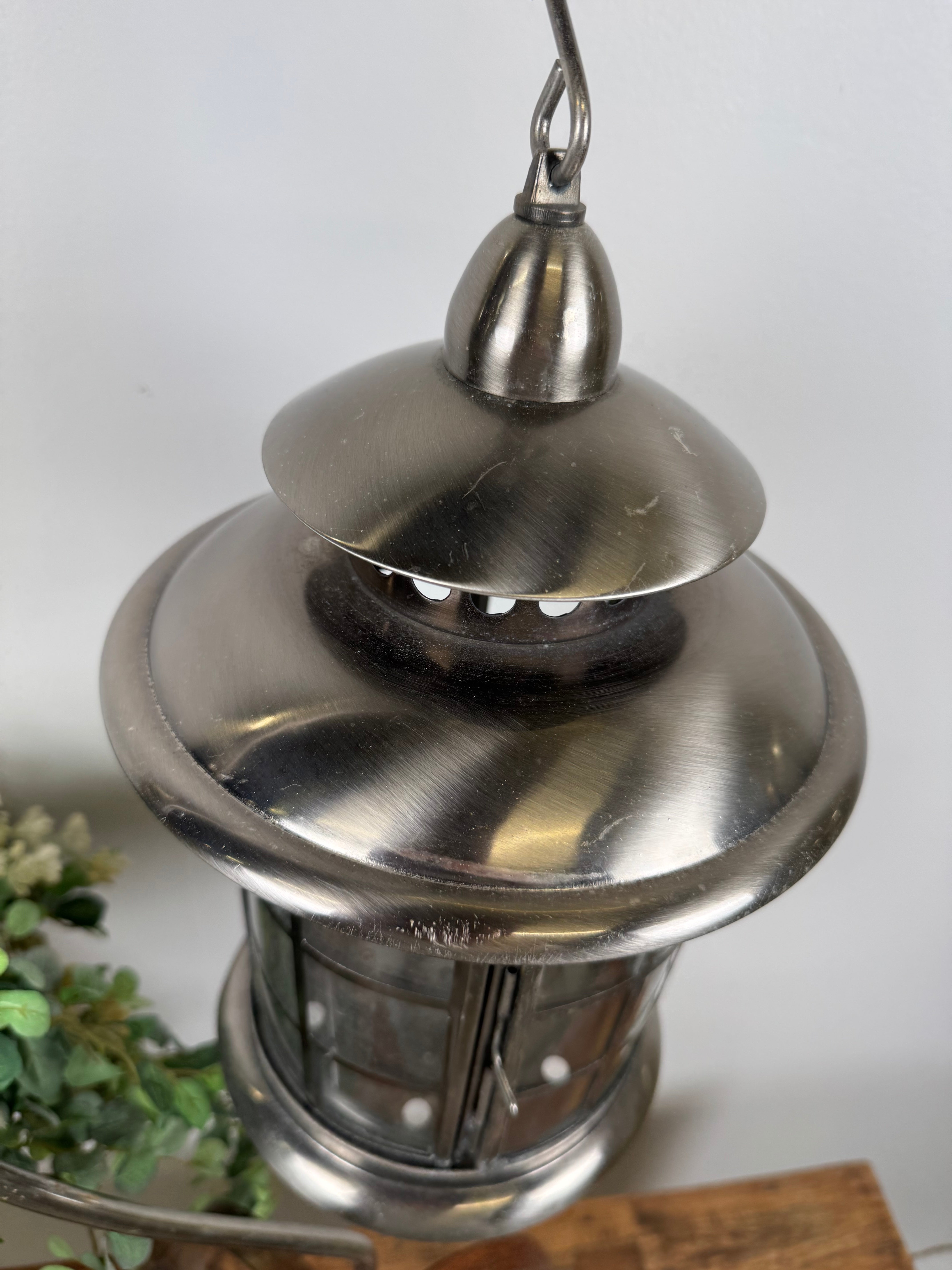 Brushed Metal Garden Lantern