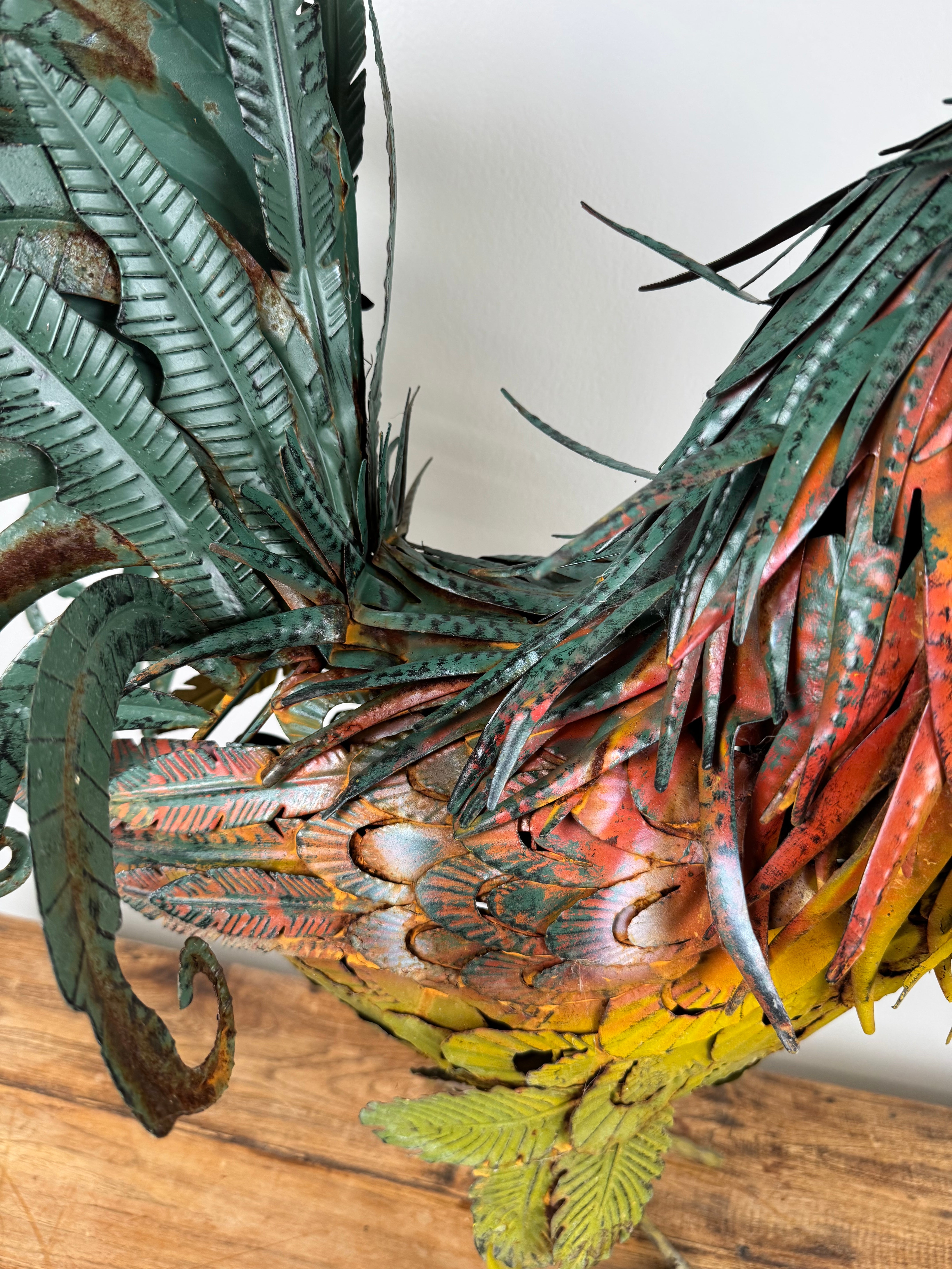 Colourful Metal Garden Rooster
