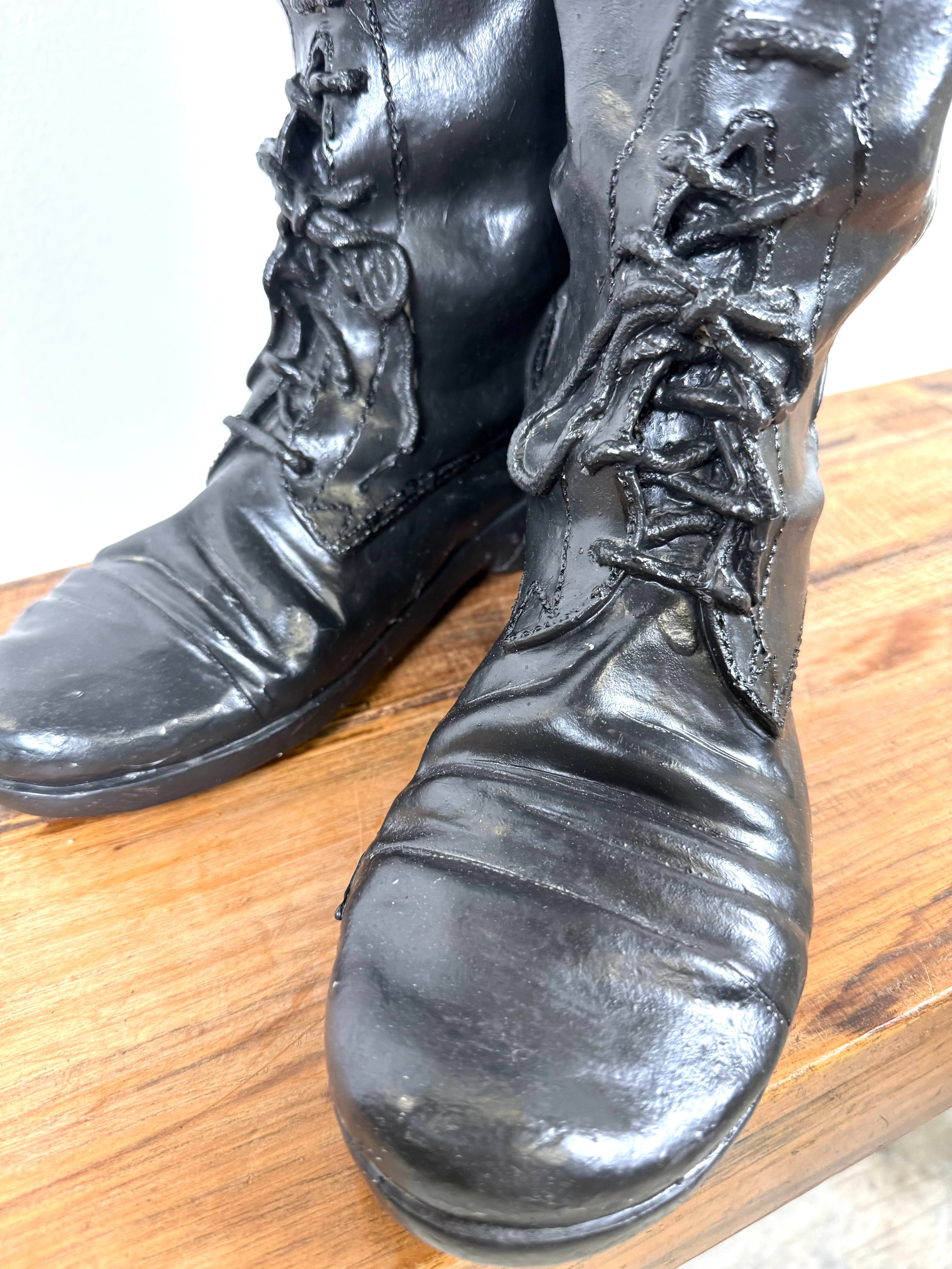 Cast Resin Riding Boots Umbrella Stand