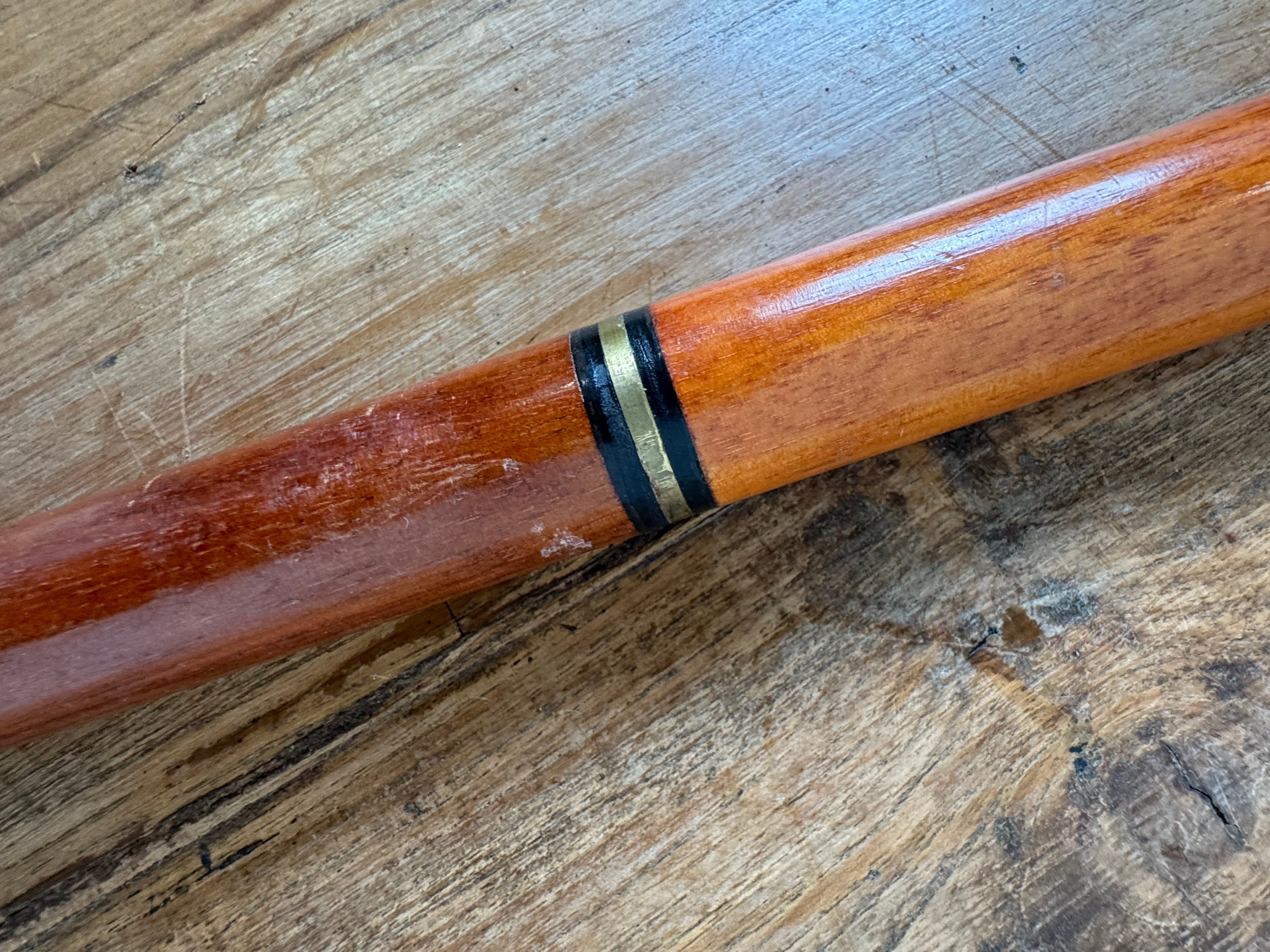 Vintage Wood and Brass Walking Stick