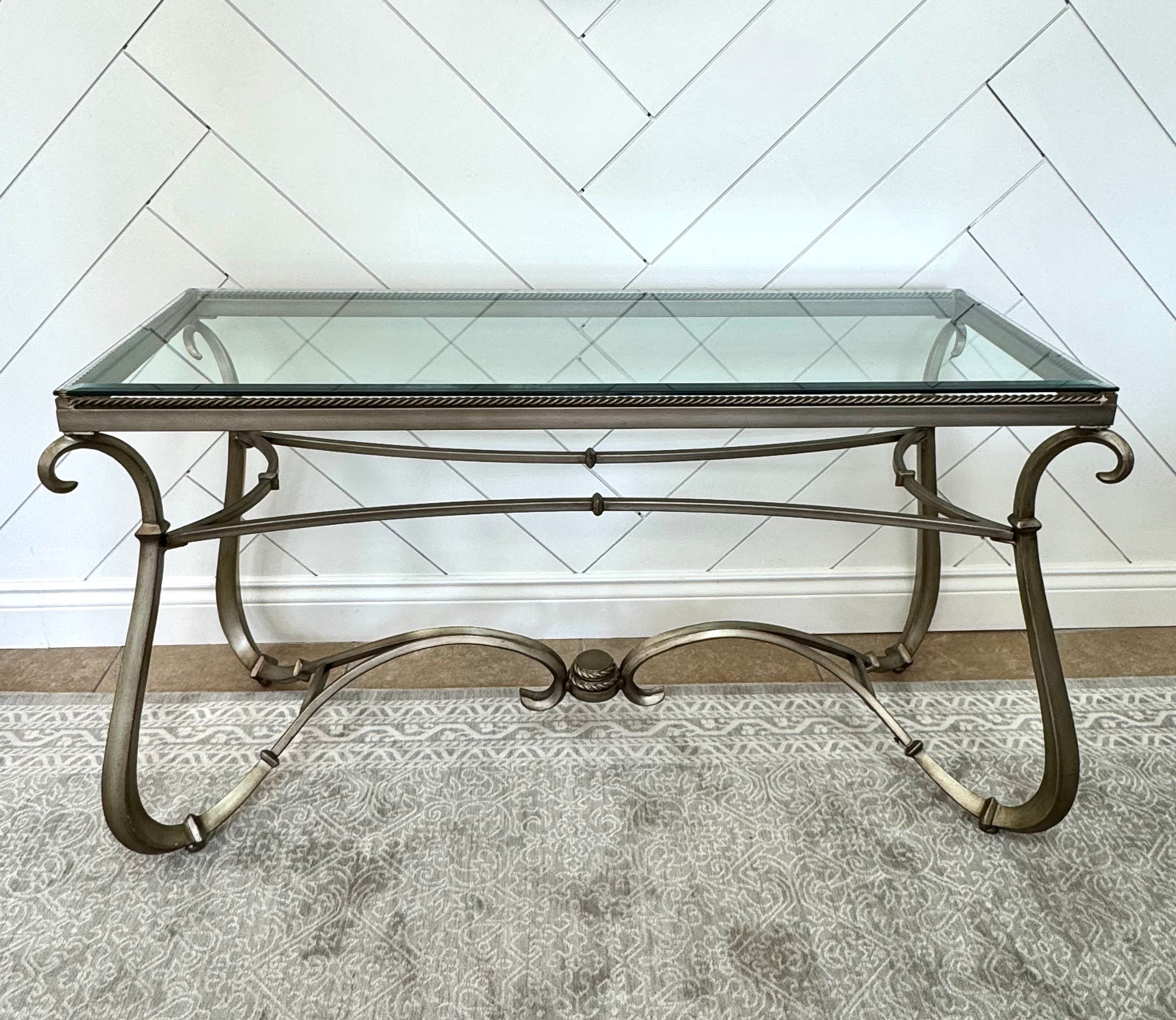 Burnished Silver Iron Console