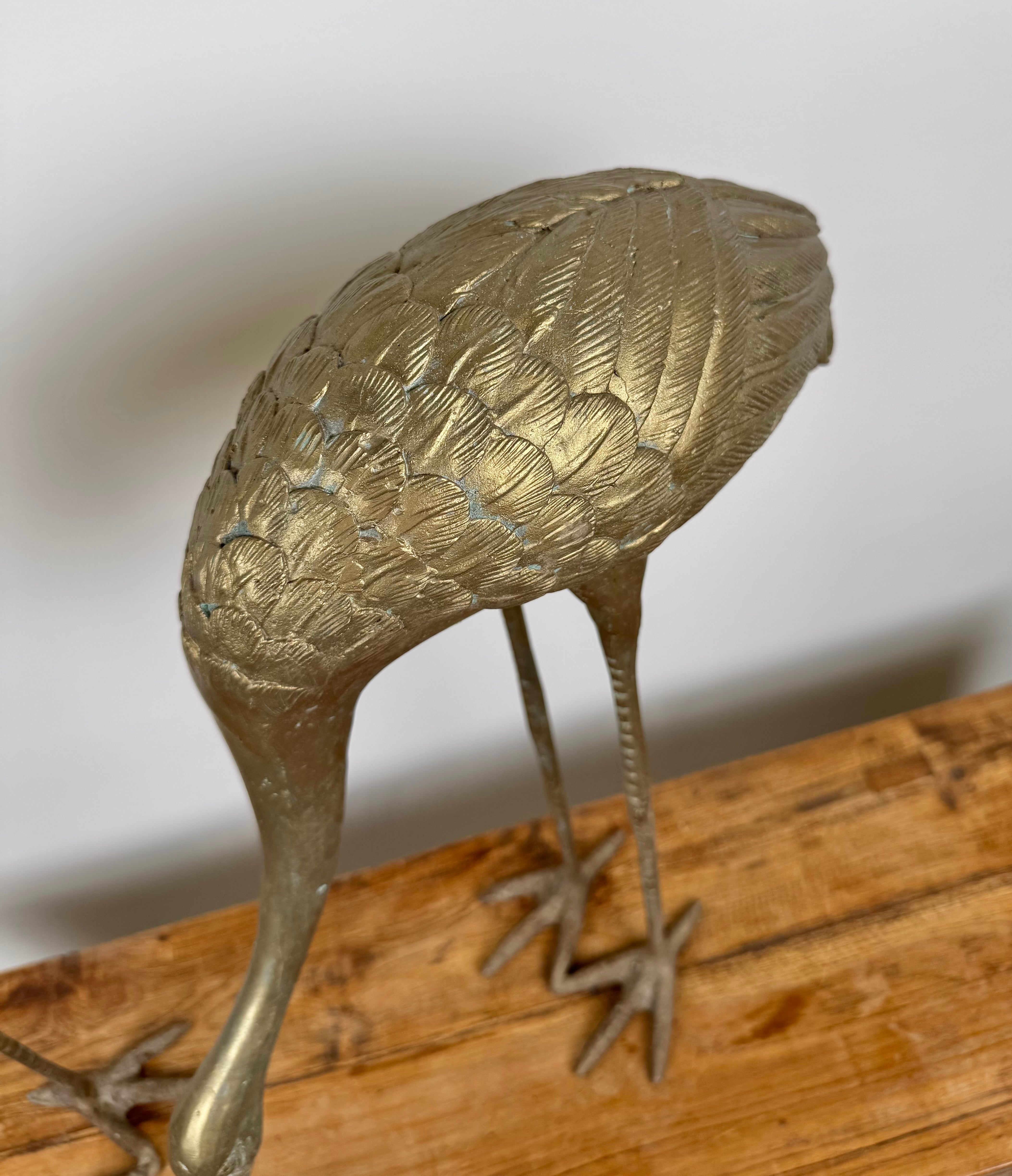 Vintage Brass Garden Cranes Set of 2