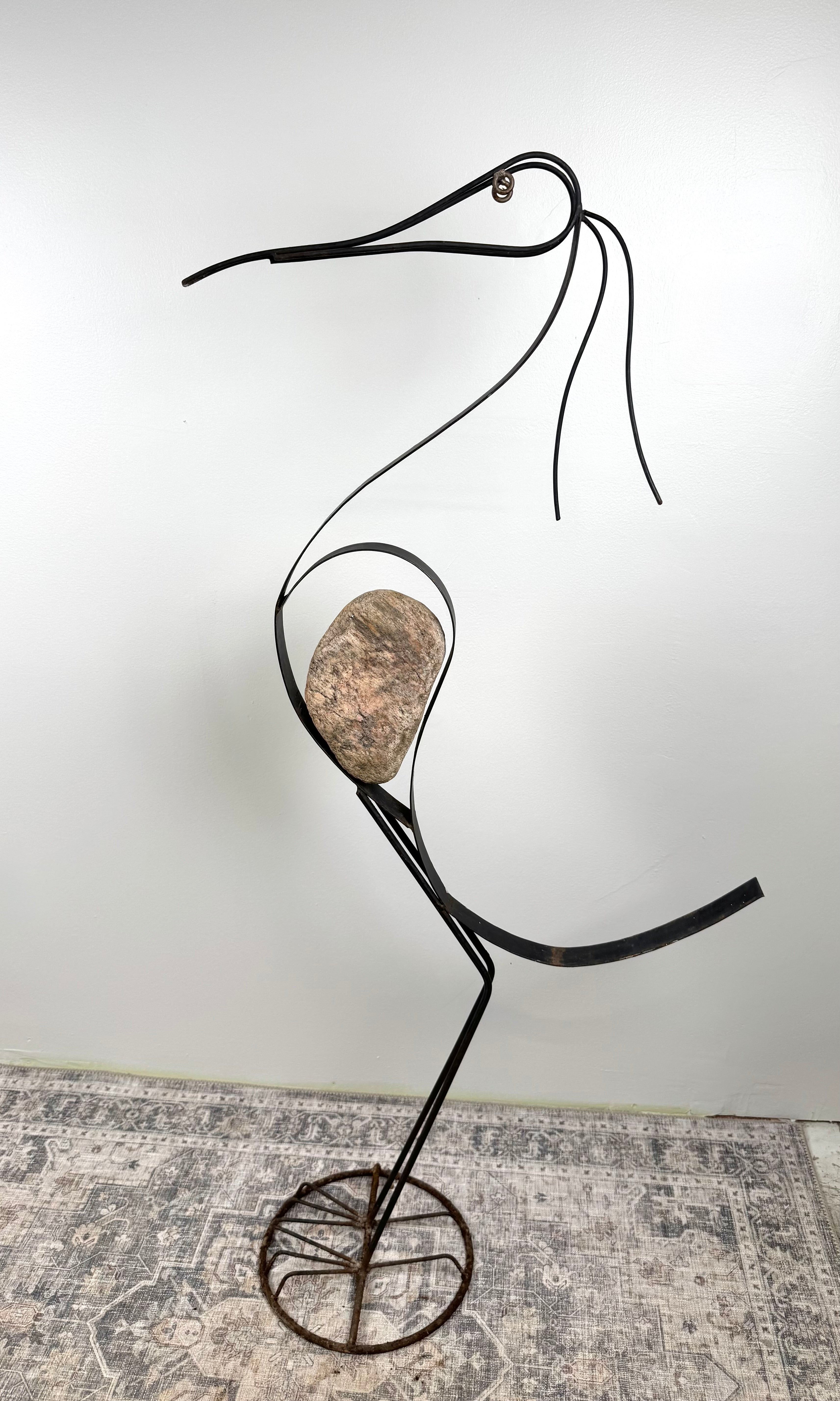 Metal Garden Stork