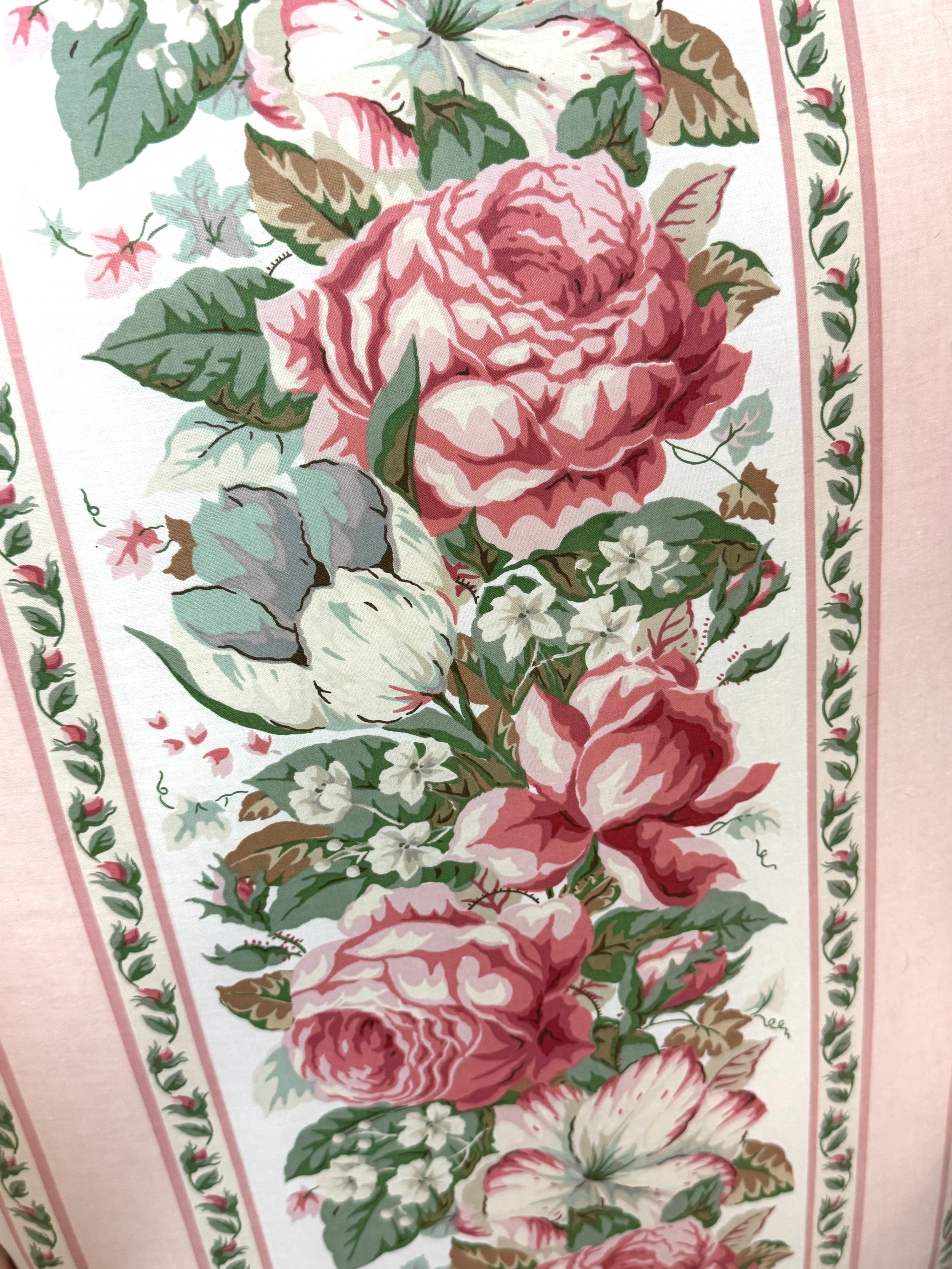 Pink Floral Wing Chair