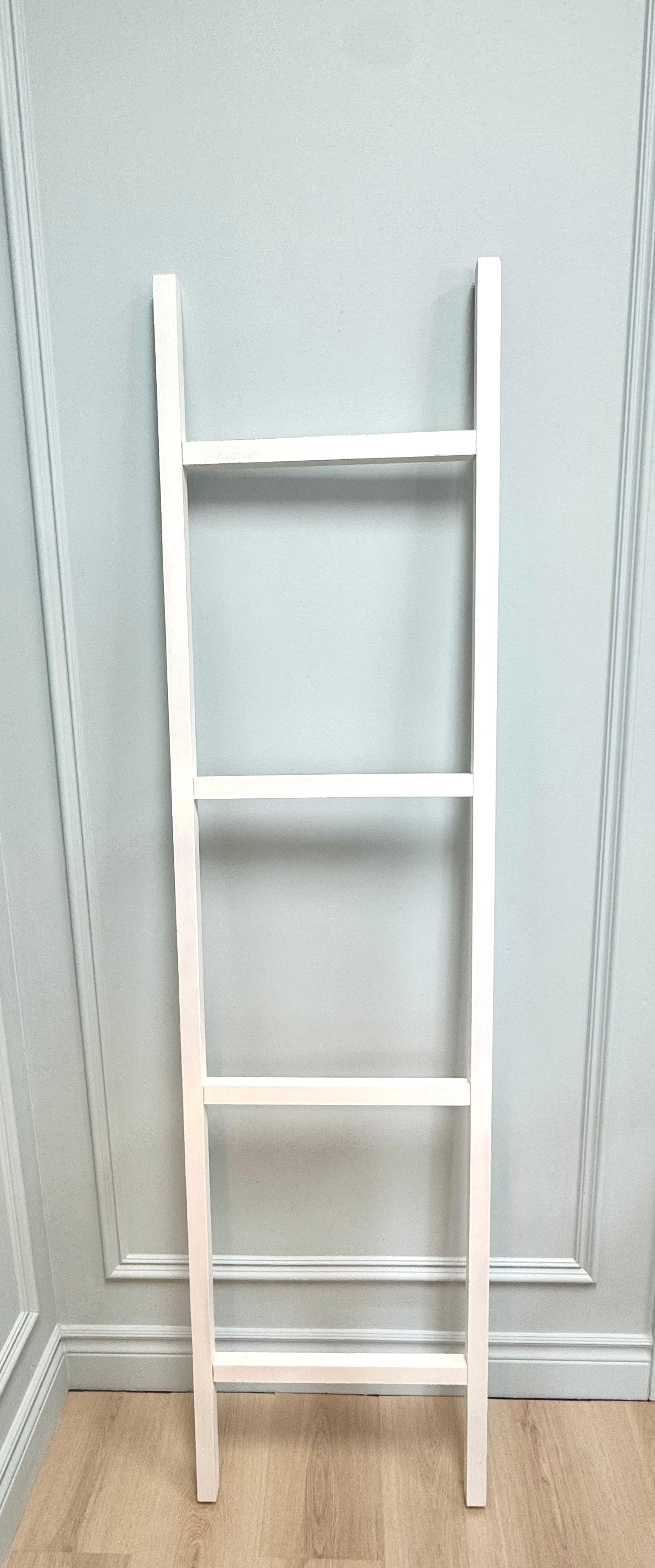 White Wooden Leaning Ladder