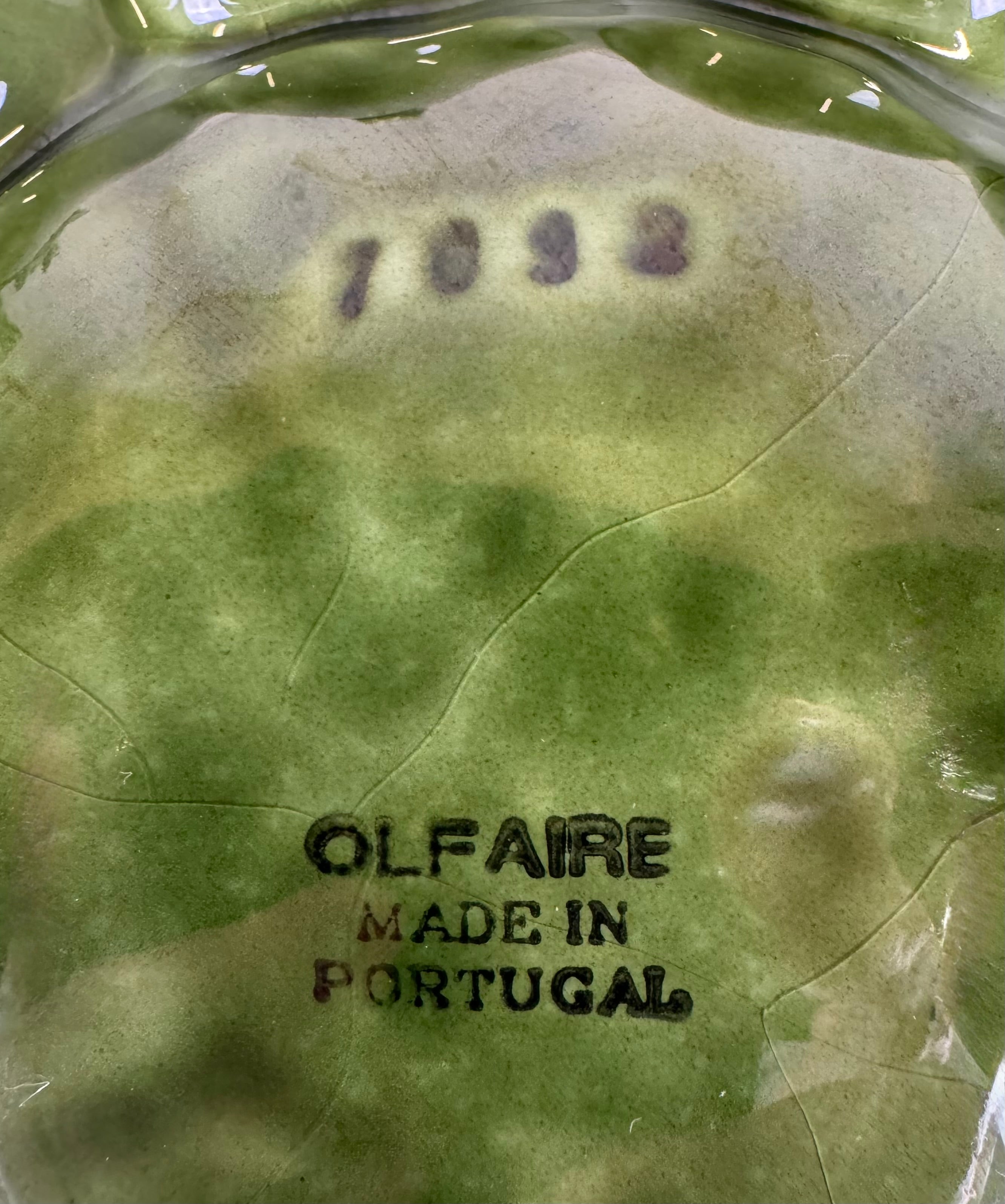 OLFAIRE Green Cabbage Leaf Egg Platter