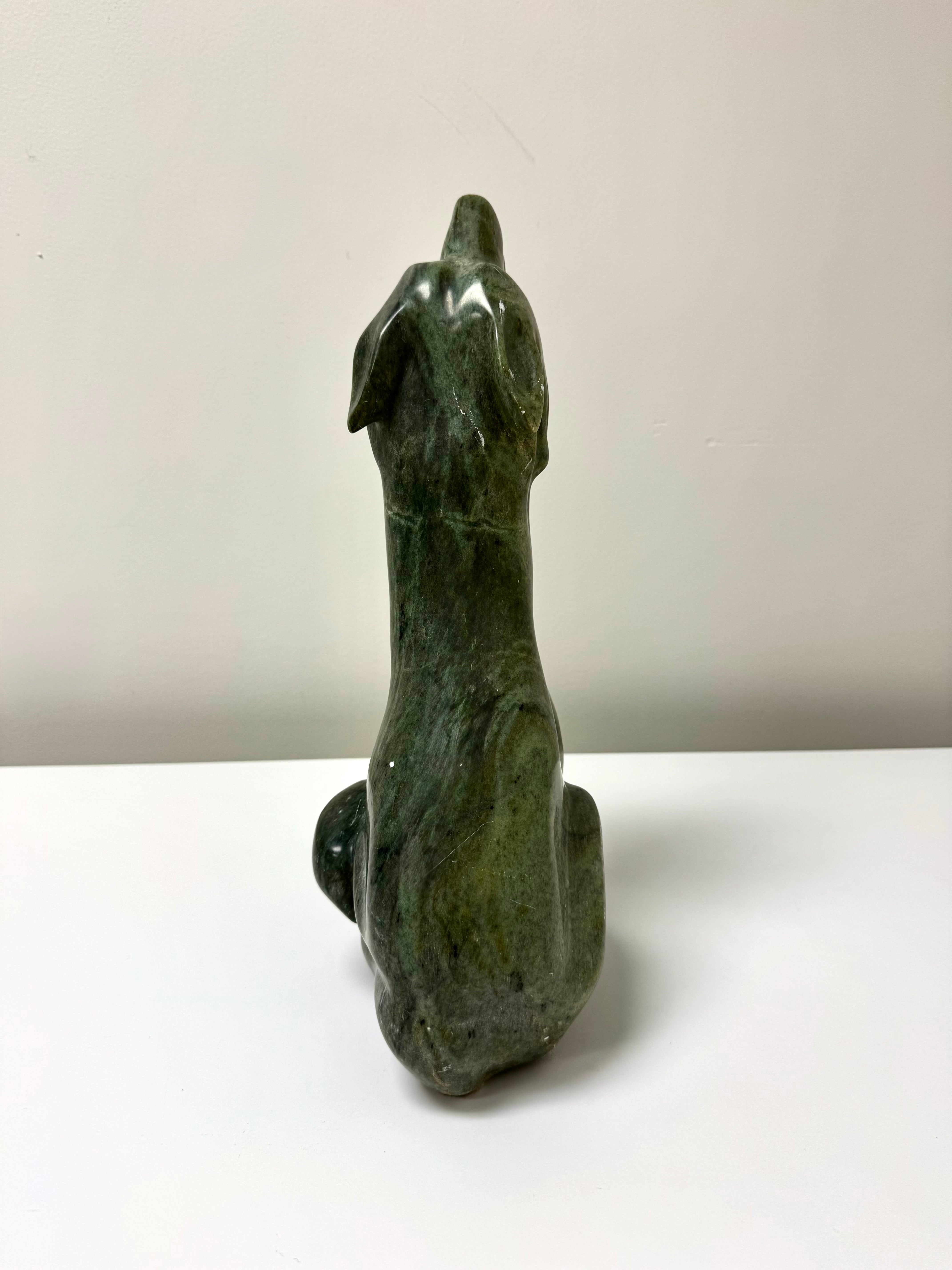Howling Wolf Inuit Soapstone Sculpture