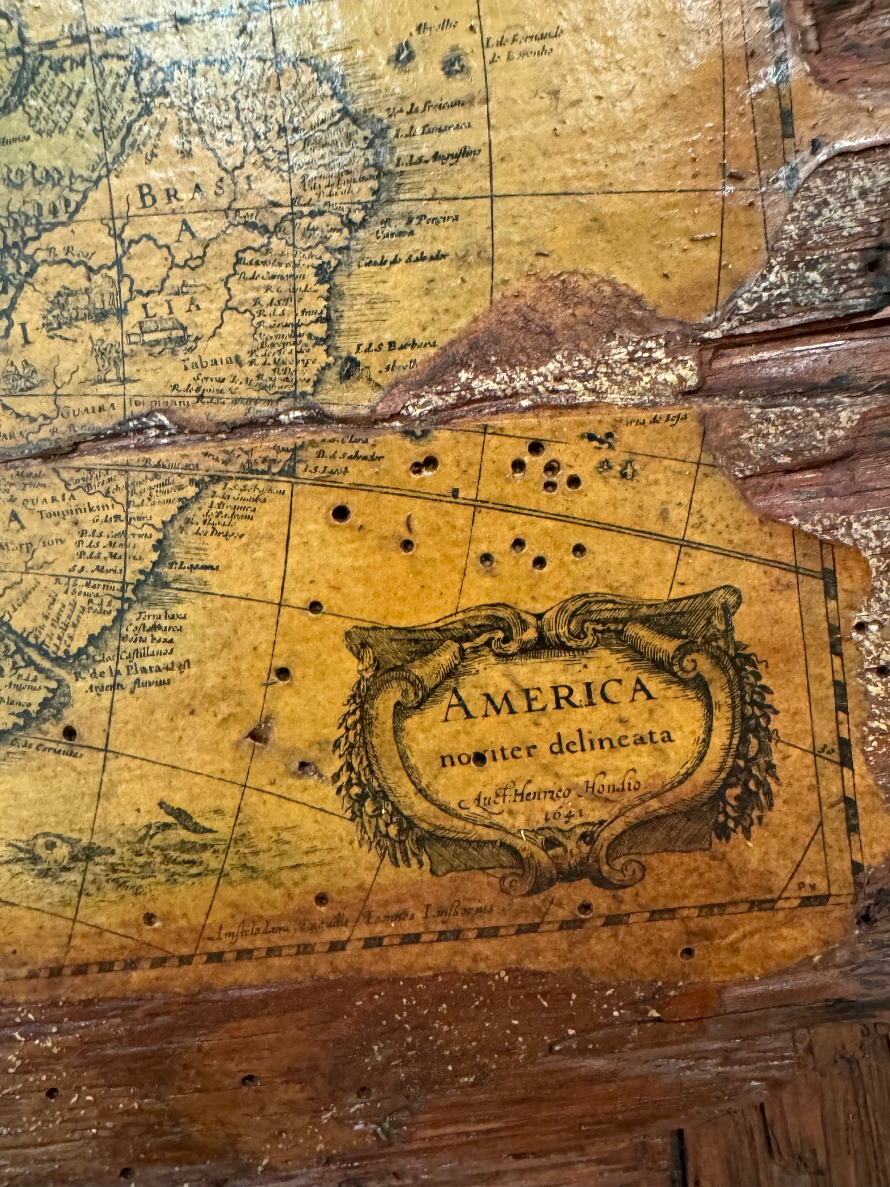 Primitive America Map Wooden Plaque