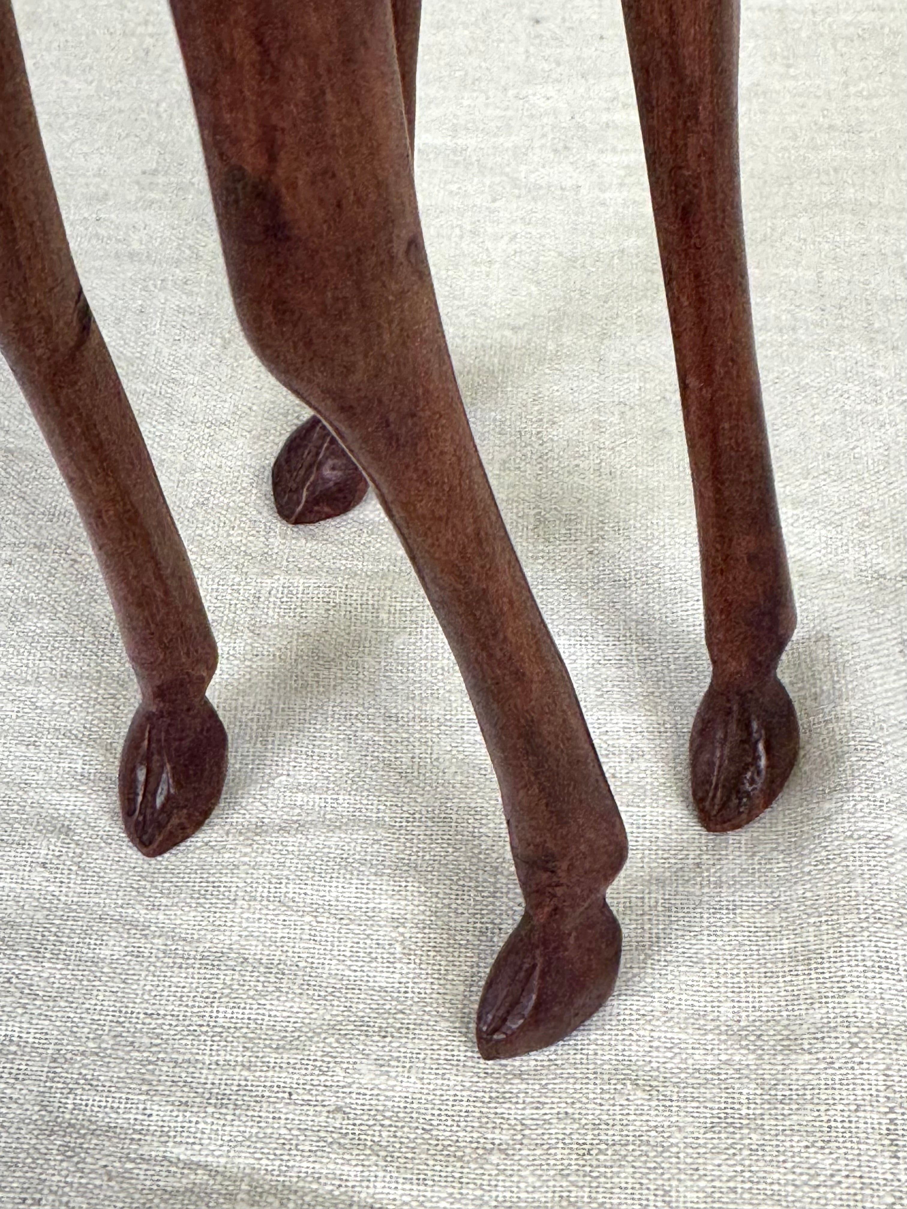 Vintage Teak Giraffe Figure