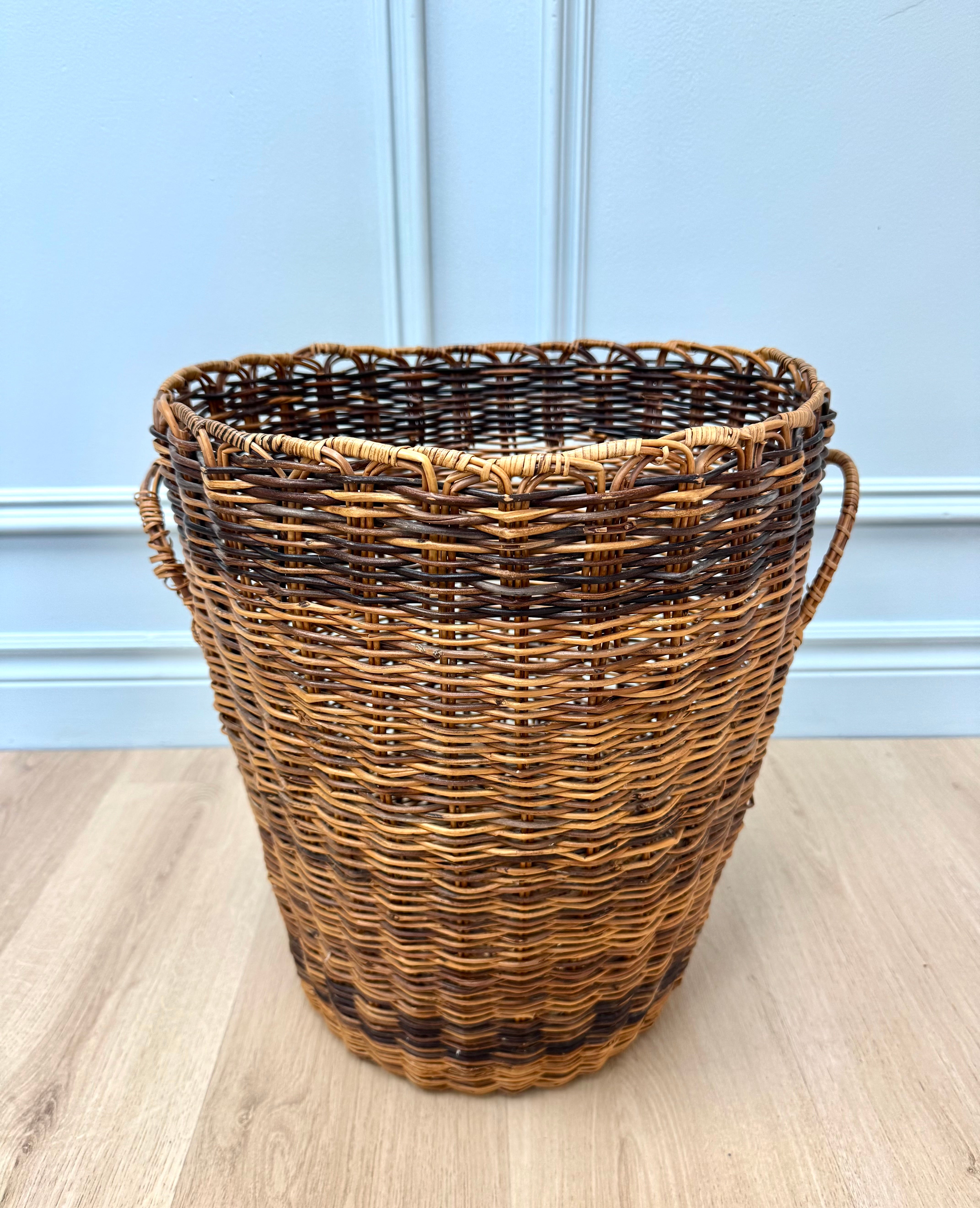 Vintage Wicker Handled Basket