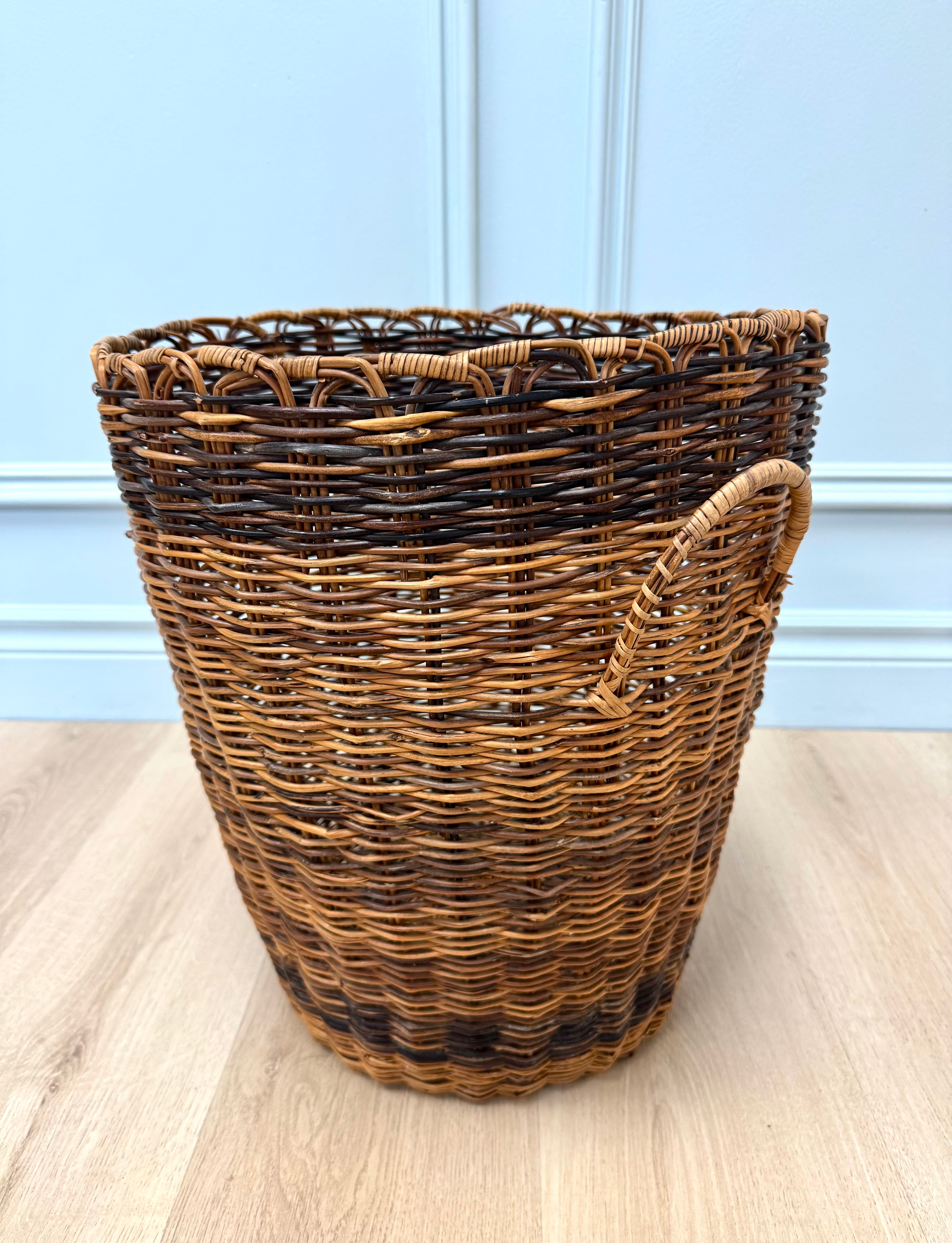 Vintage Wicker Handled Basket