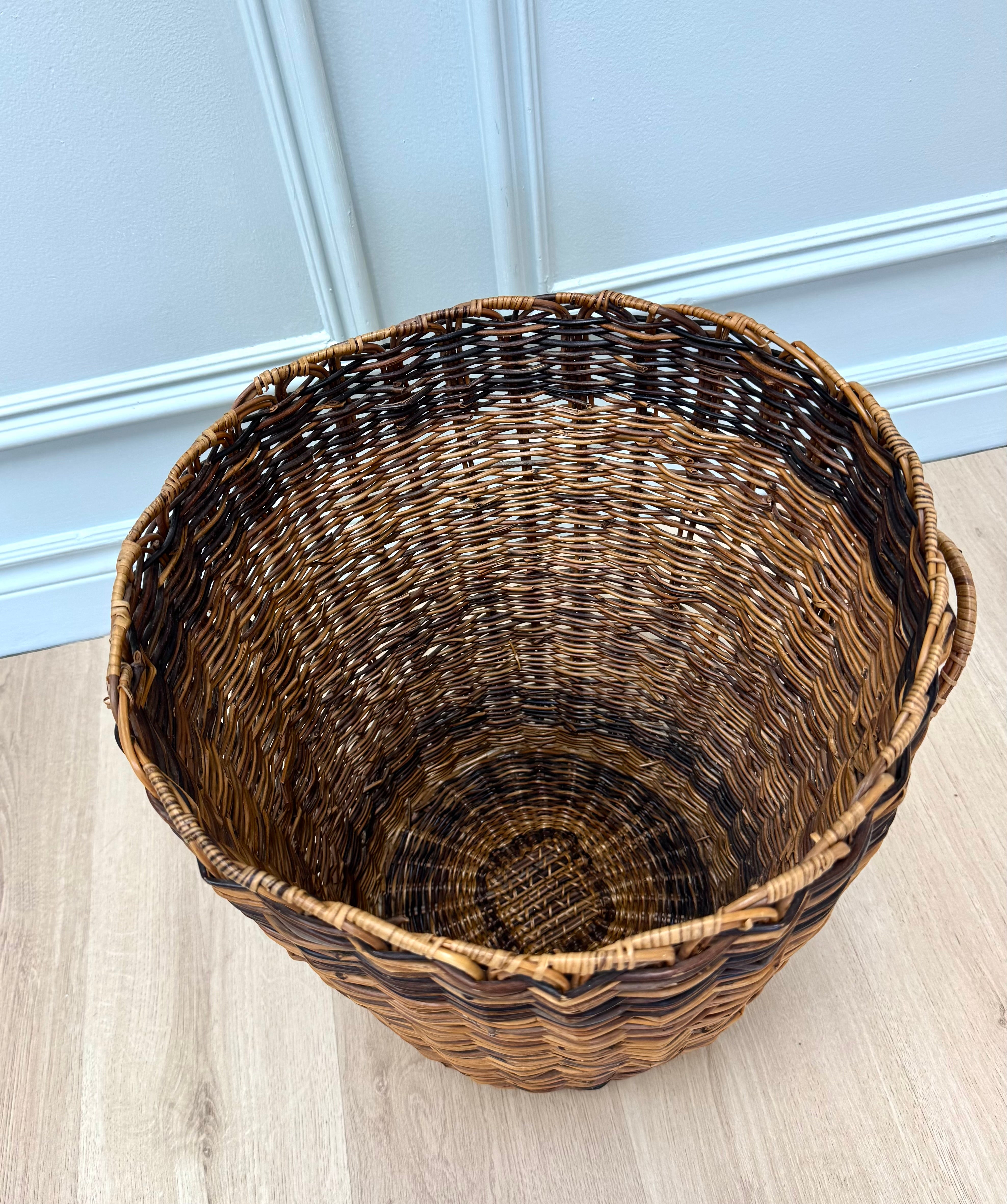 Vintage Wicker Handled Basket