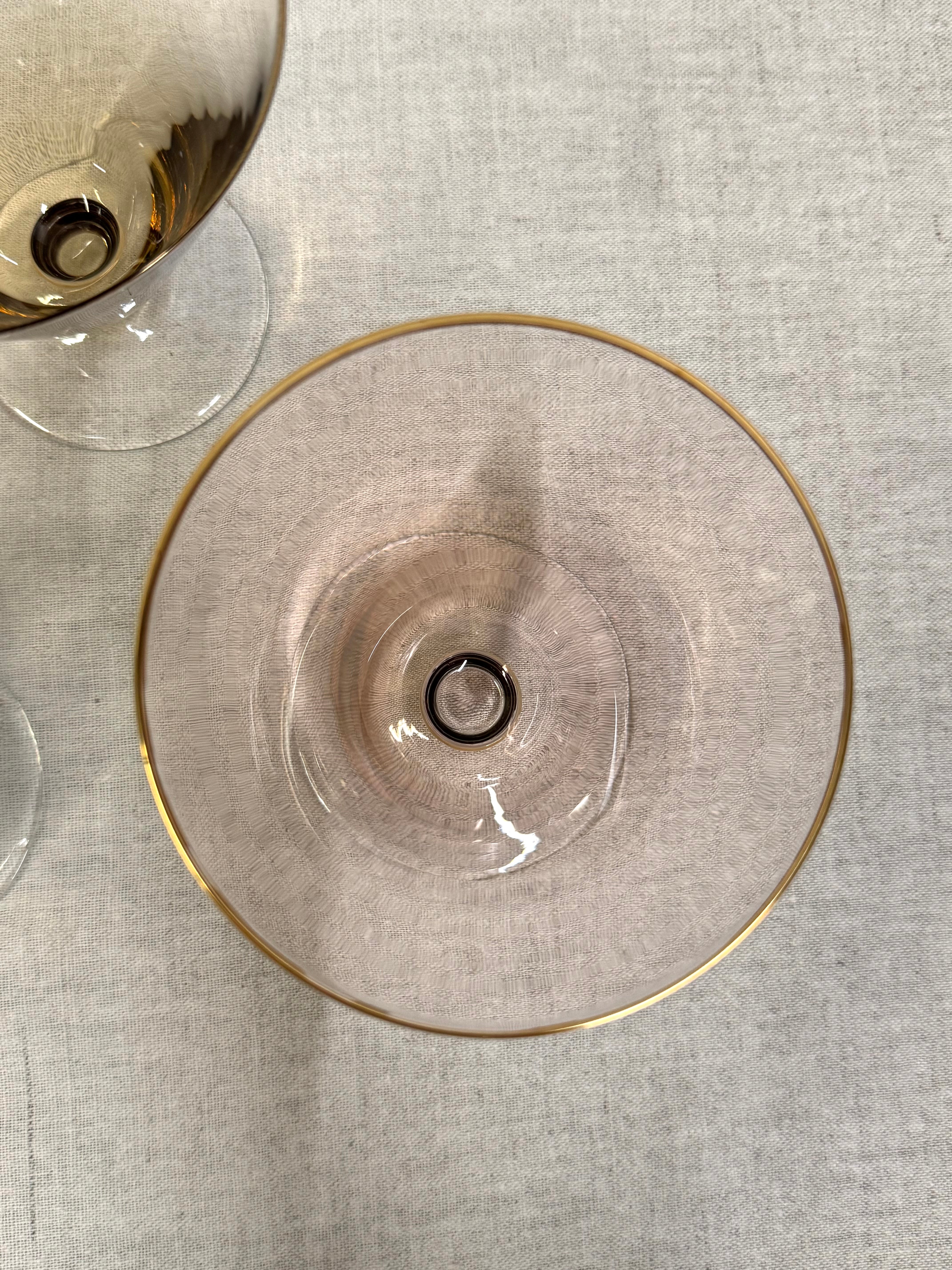 Vintage Iridescent 4-1/2" Cocktail Glasses Set of 4