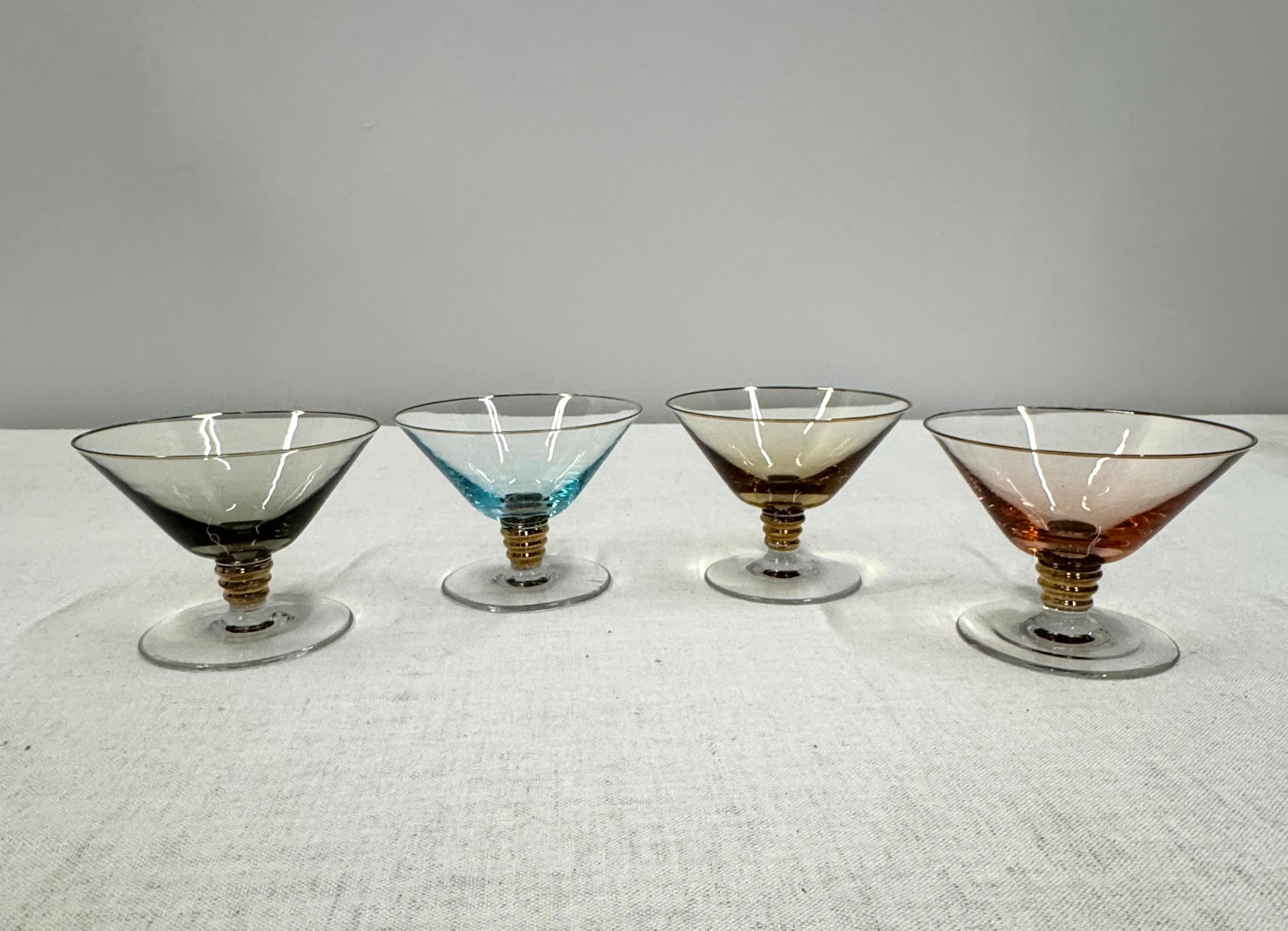Vintage Iridescent 3" Cocktail Glasses Set of 4