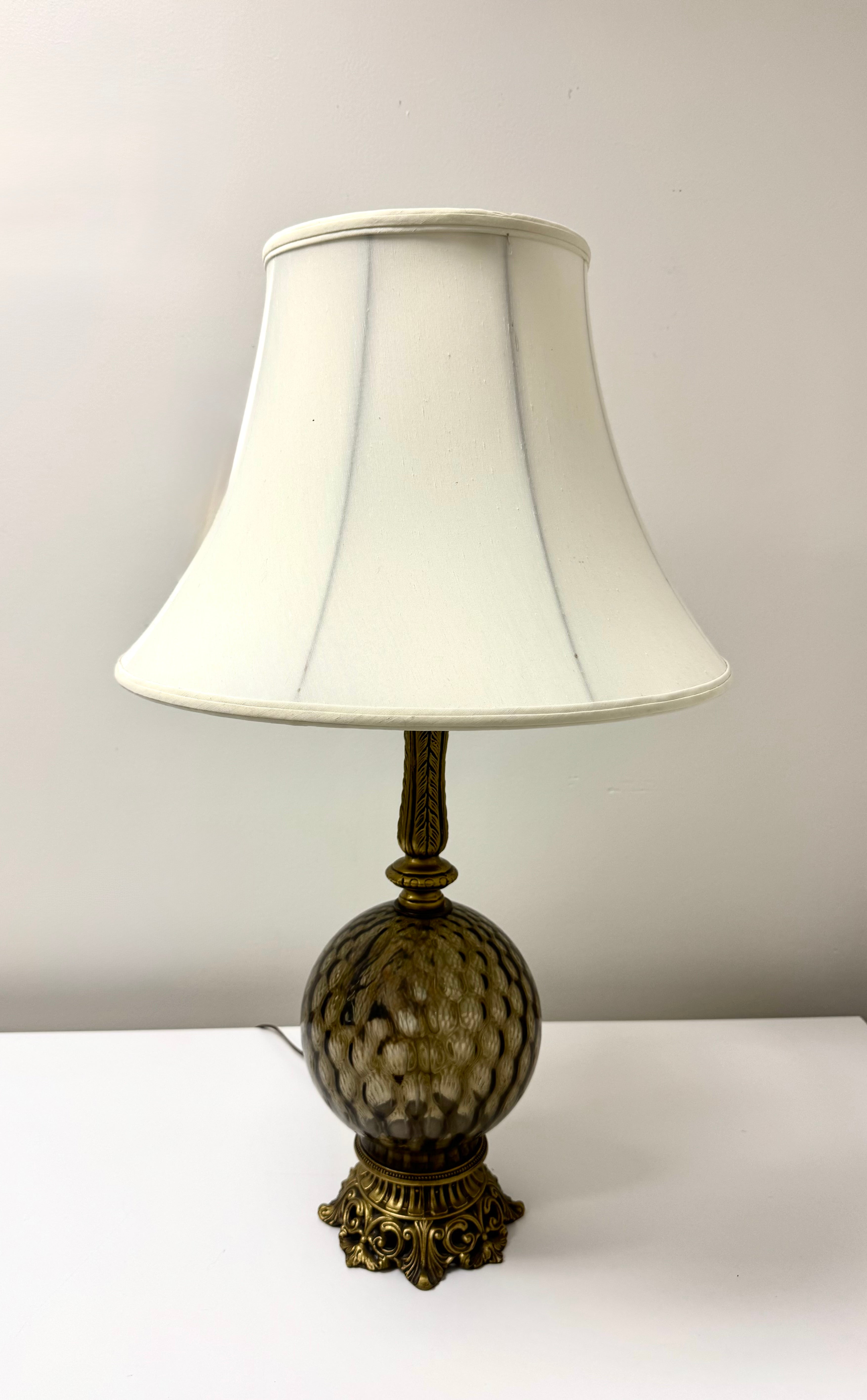 Vintage Tawny Smoke Ball Lamp