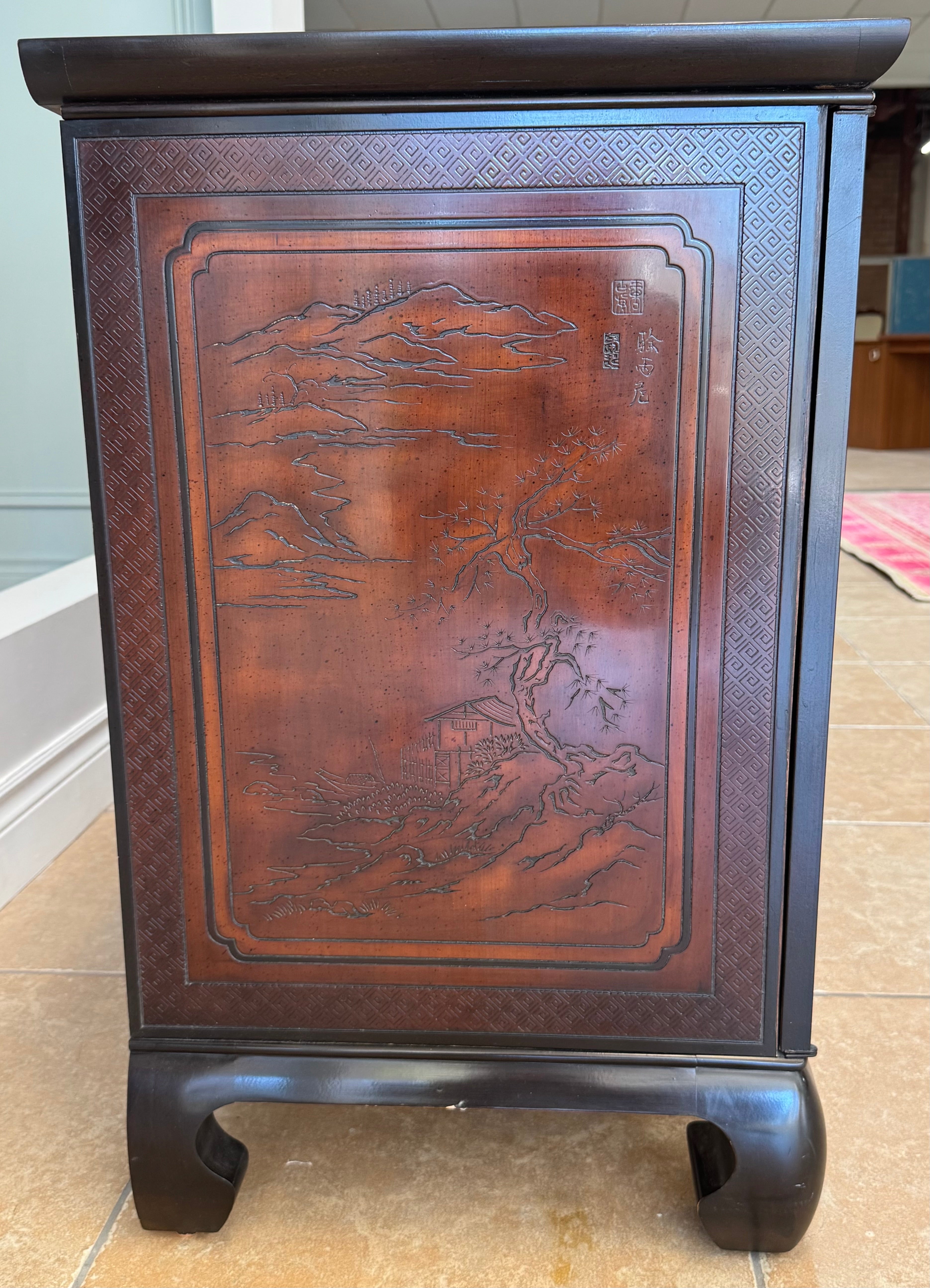 DREXEL 'Connoisseur' Mahogany Chinoiserie Sideboard