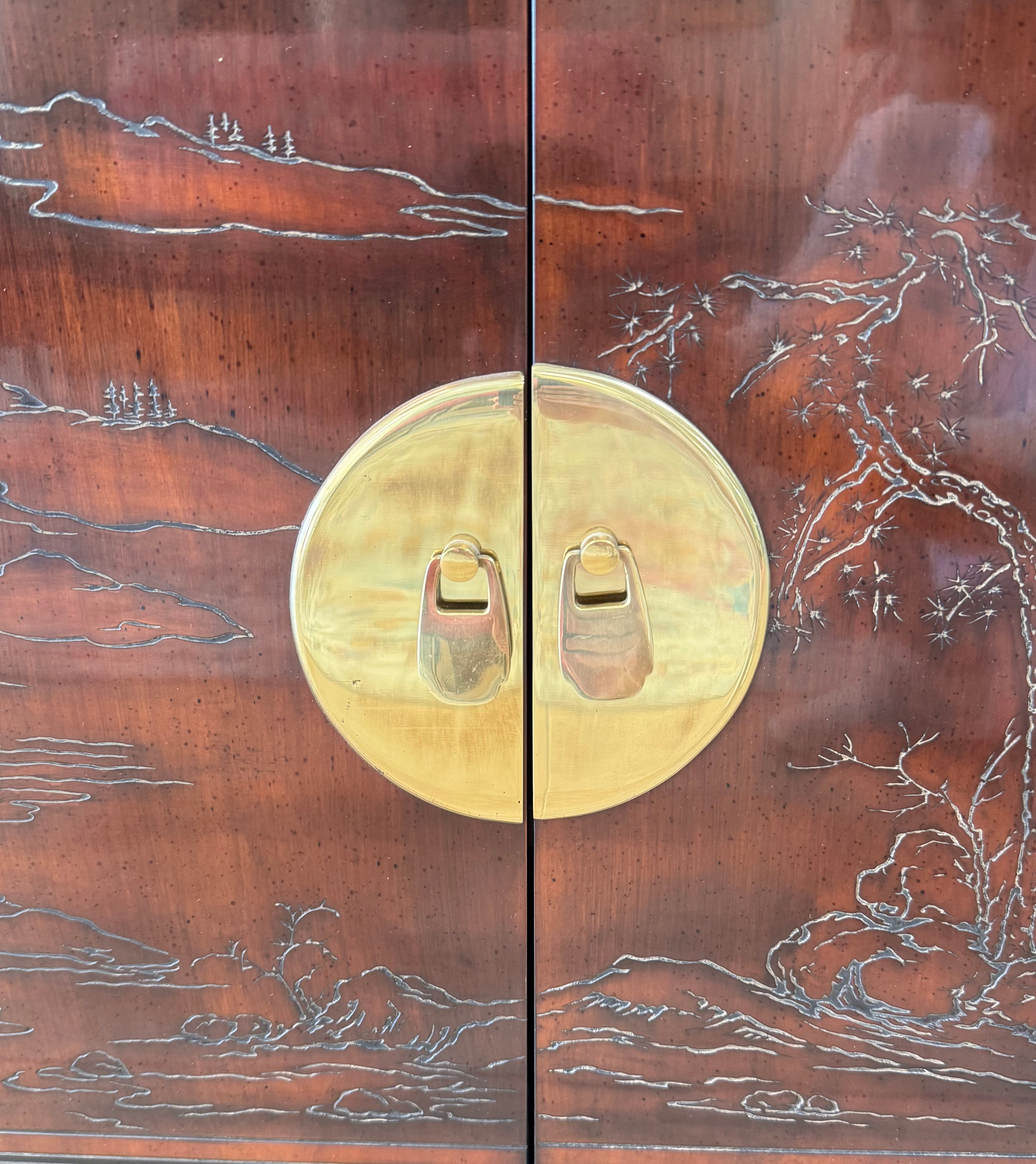 DREXEL 'Connoisseur' Mahogany Chinoiserie Sideboard