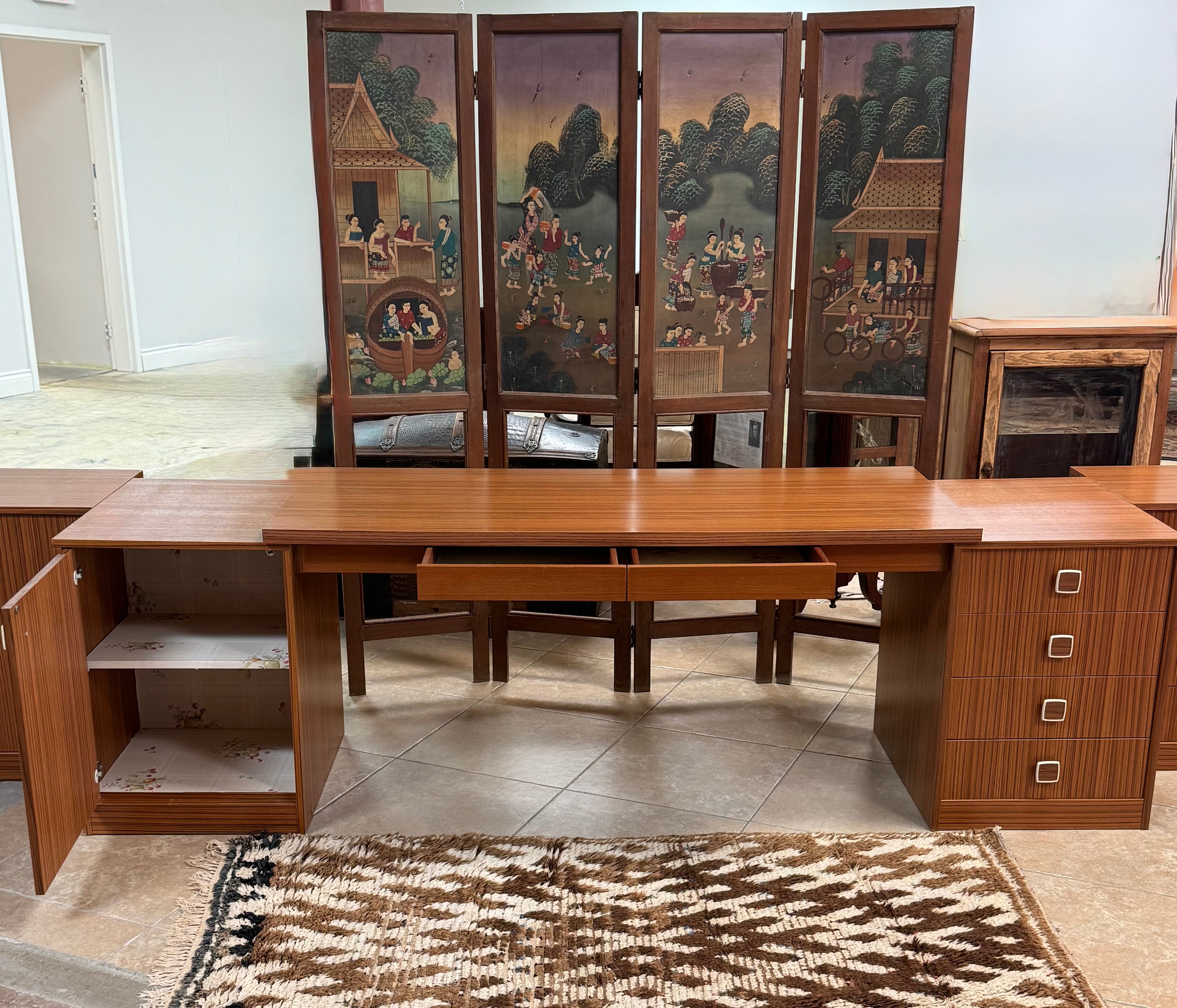 Vintage MCM Teak Laminate Desk