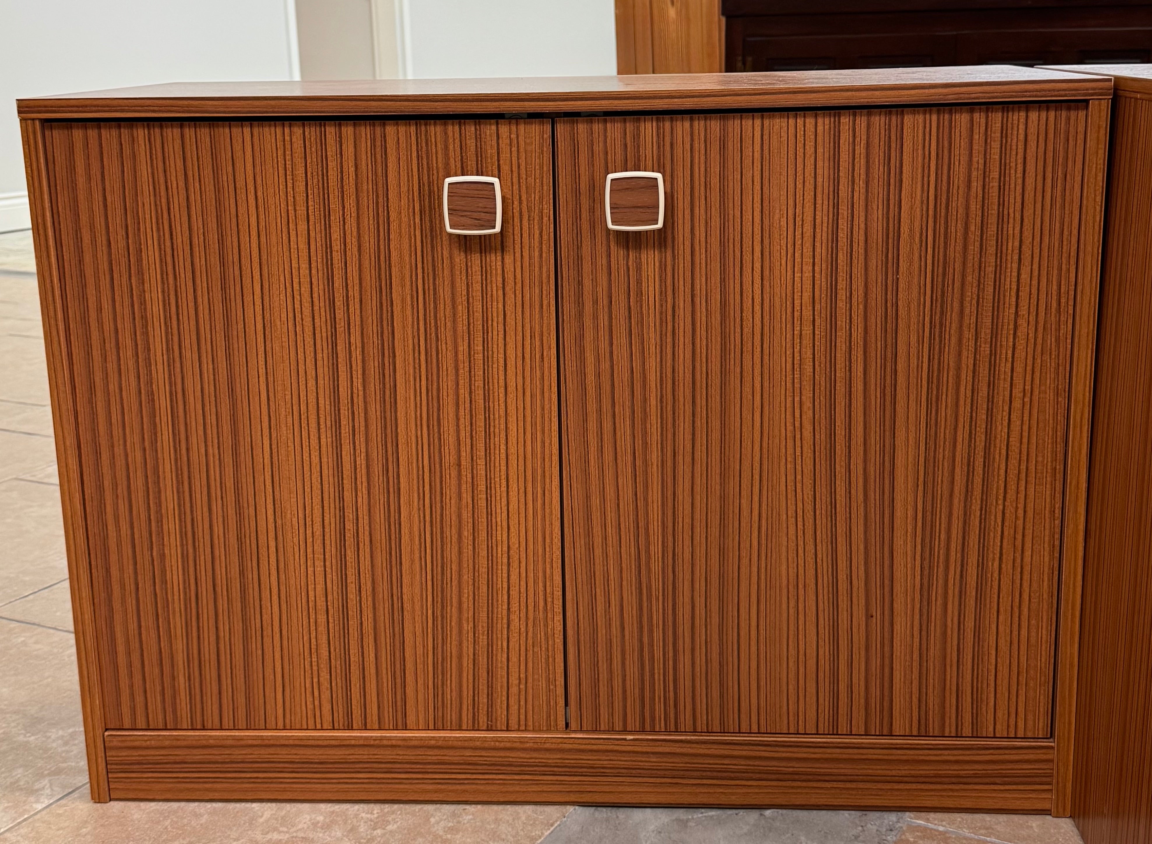 Vintage MCM Teak Laminate Two-door Cabinet