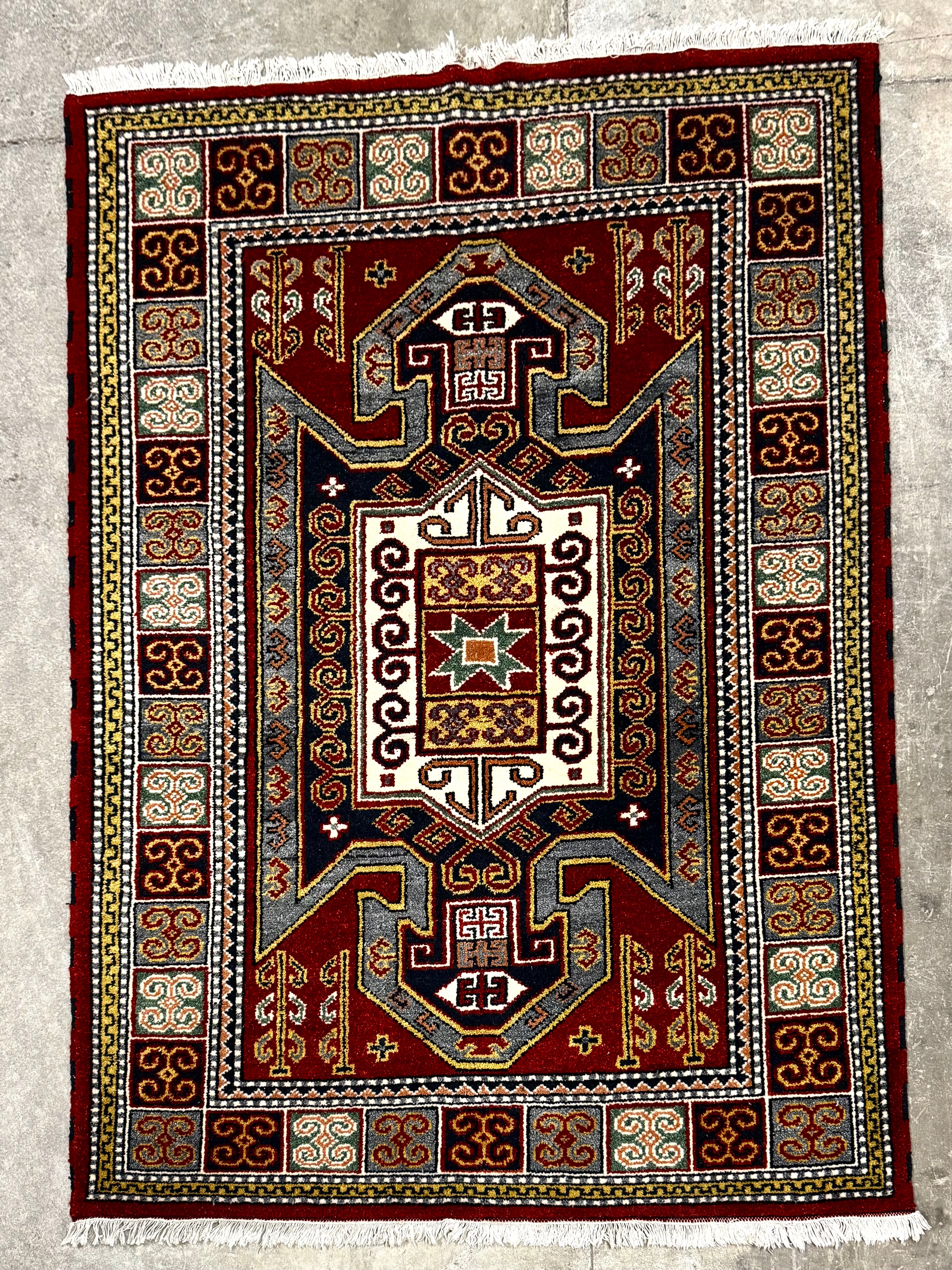 Deep Red Sewan Kazak 58" x 79" Rug