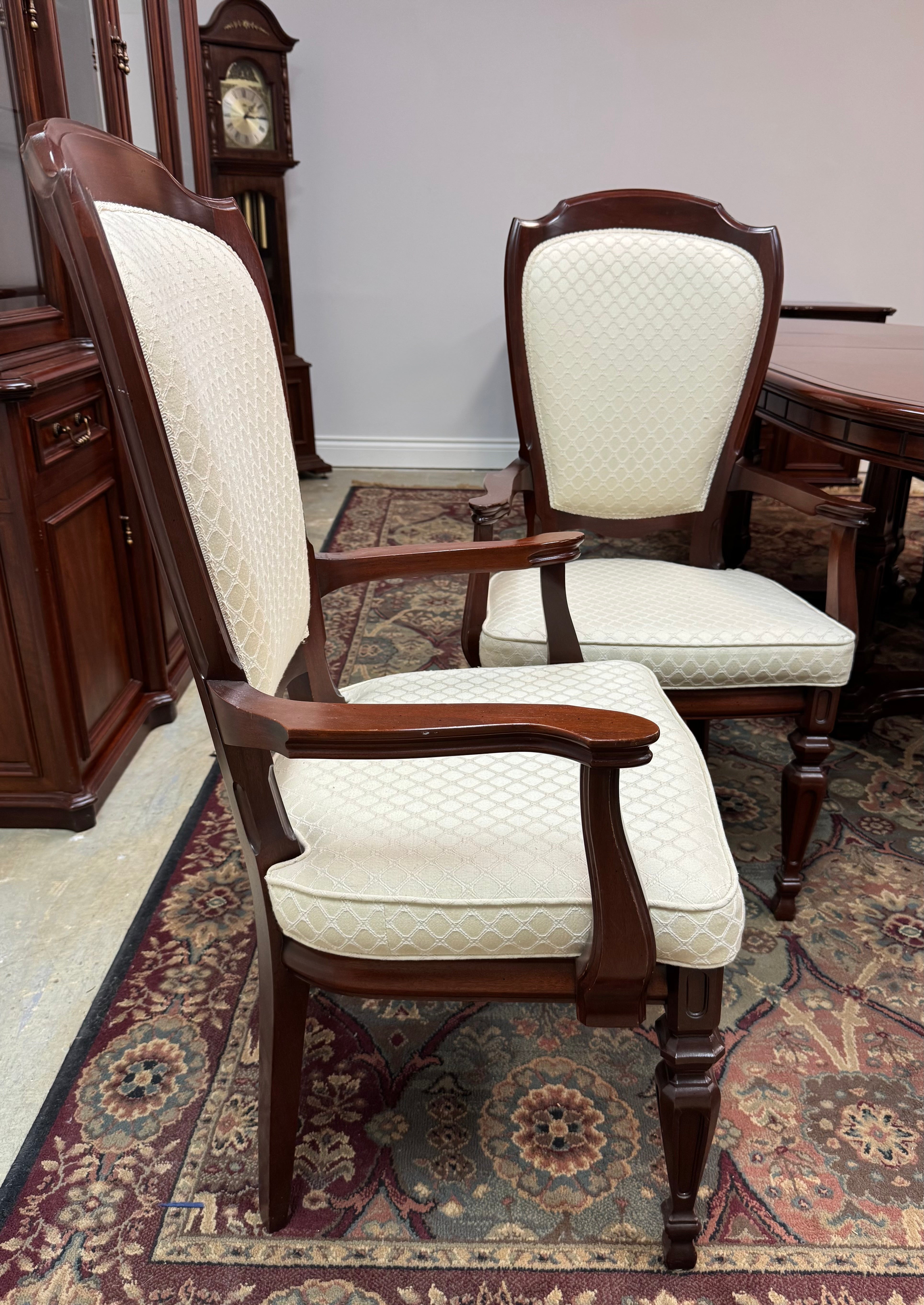 Mahogany Dining Arm Chairs Set of 2