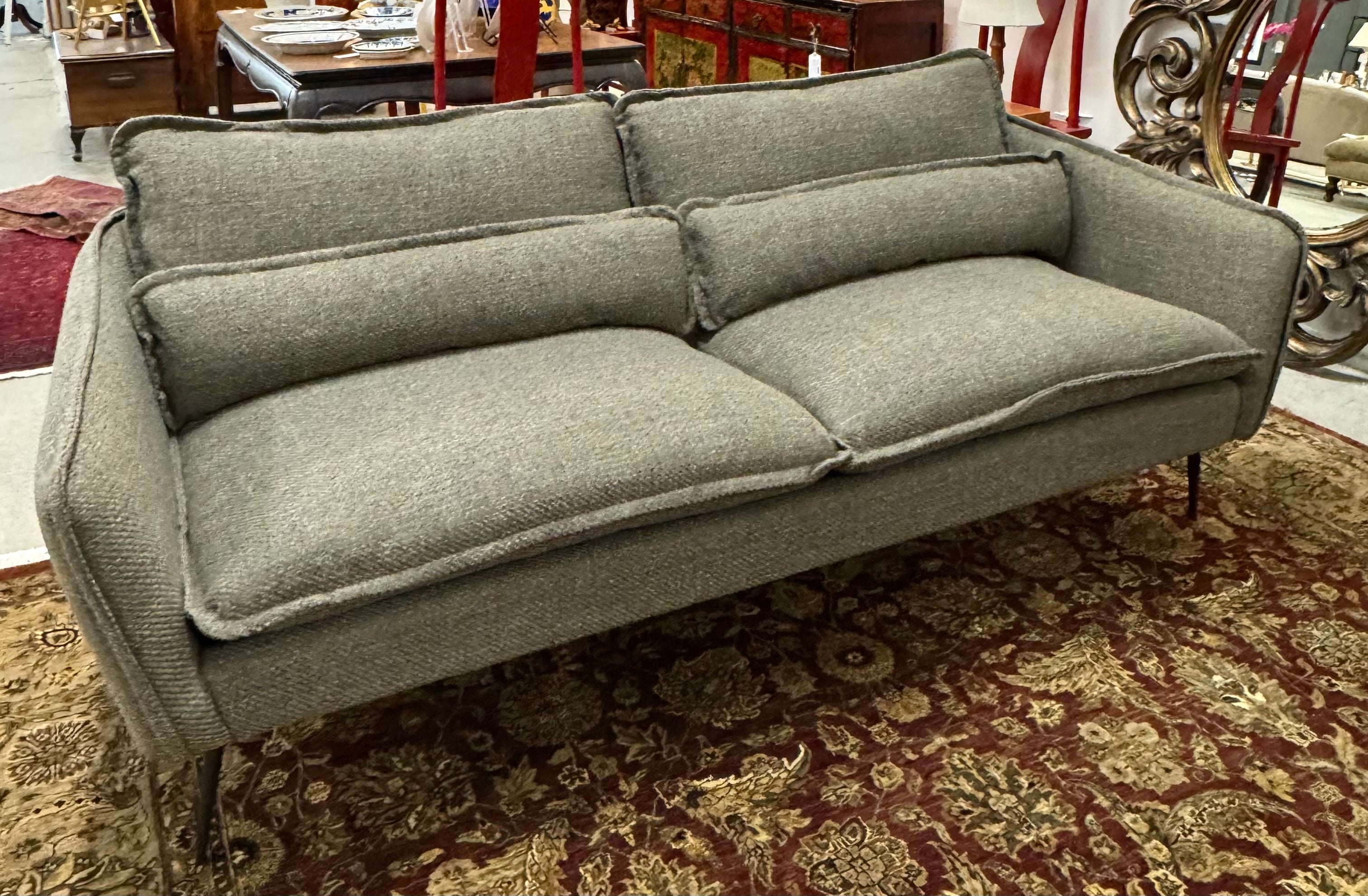 NEW Natura Brown Textured Weave 84" Sofa