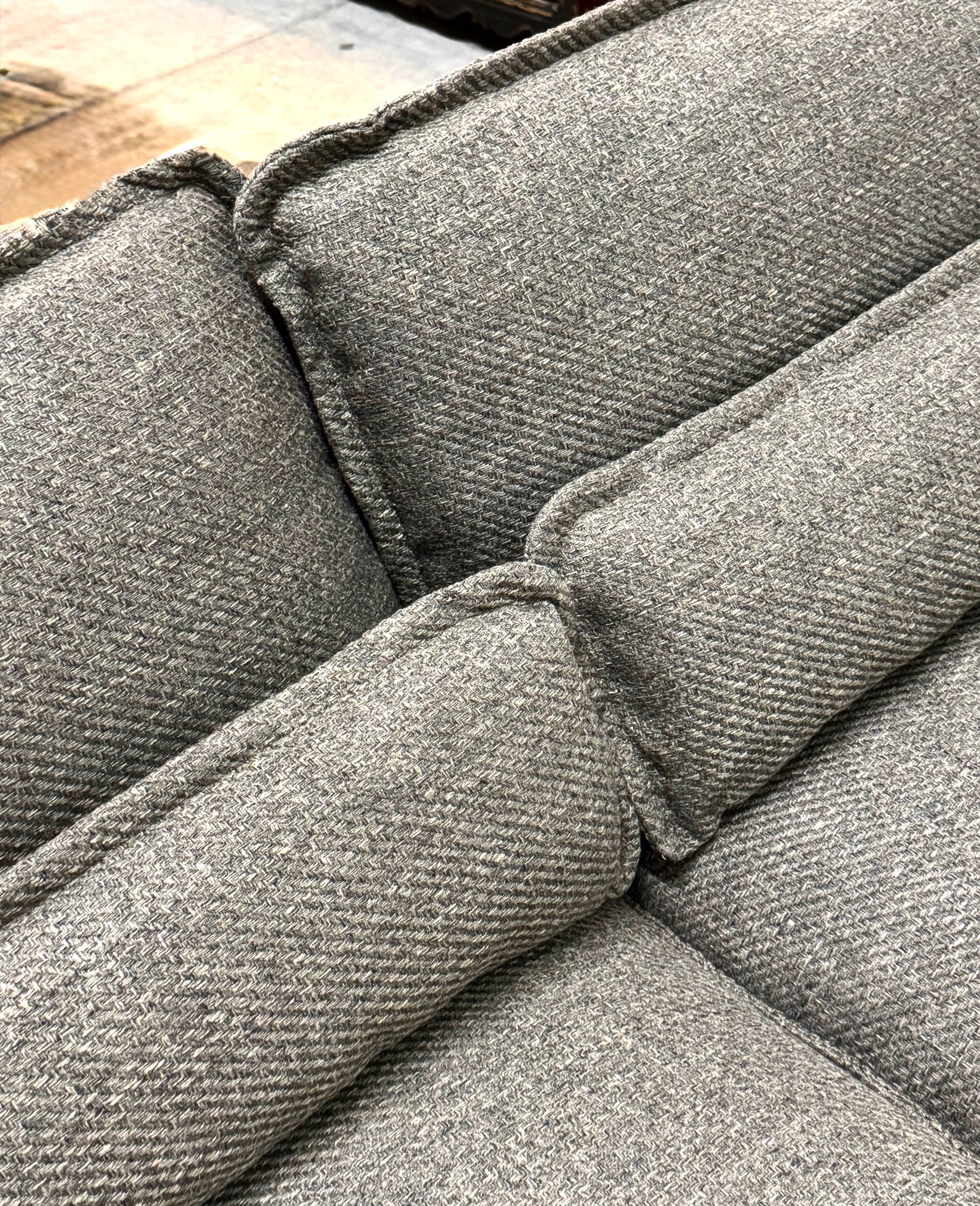 NEW Natura Brown Textured Weave 84" Sofa