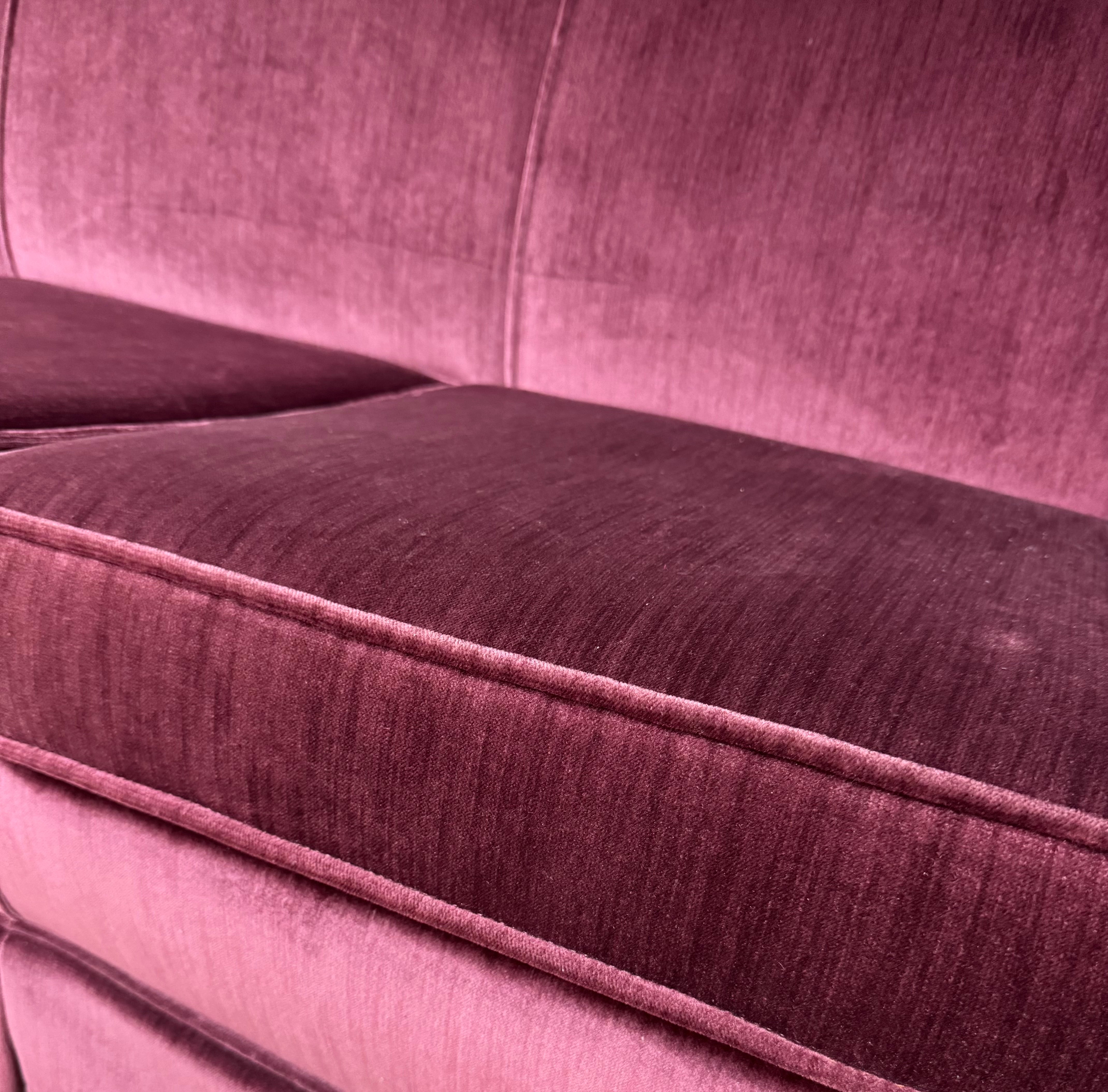 KROEHLER Rich Plum Velvet 88" Sofa