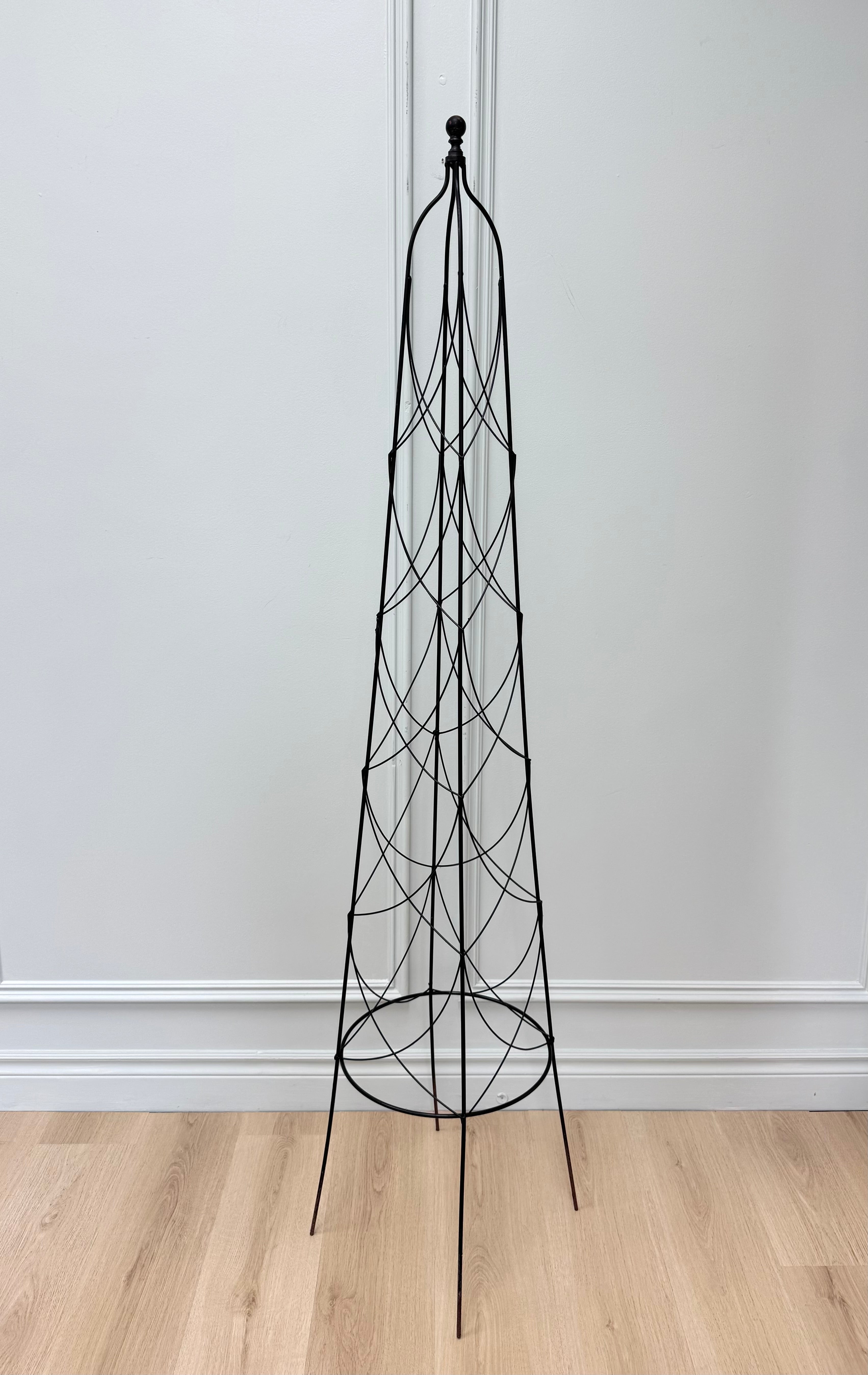Black Wire Garden Obelisk