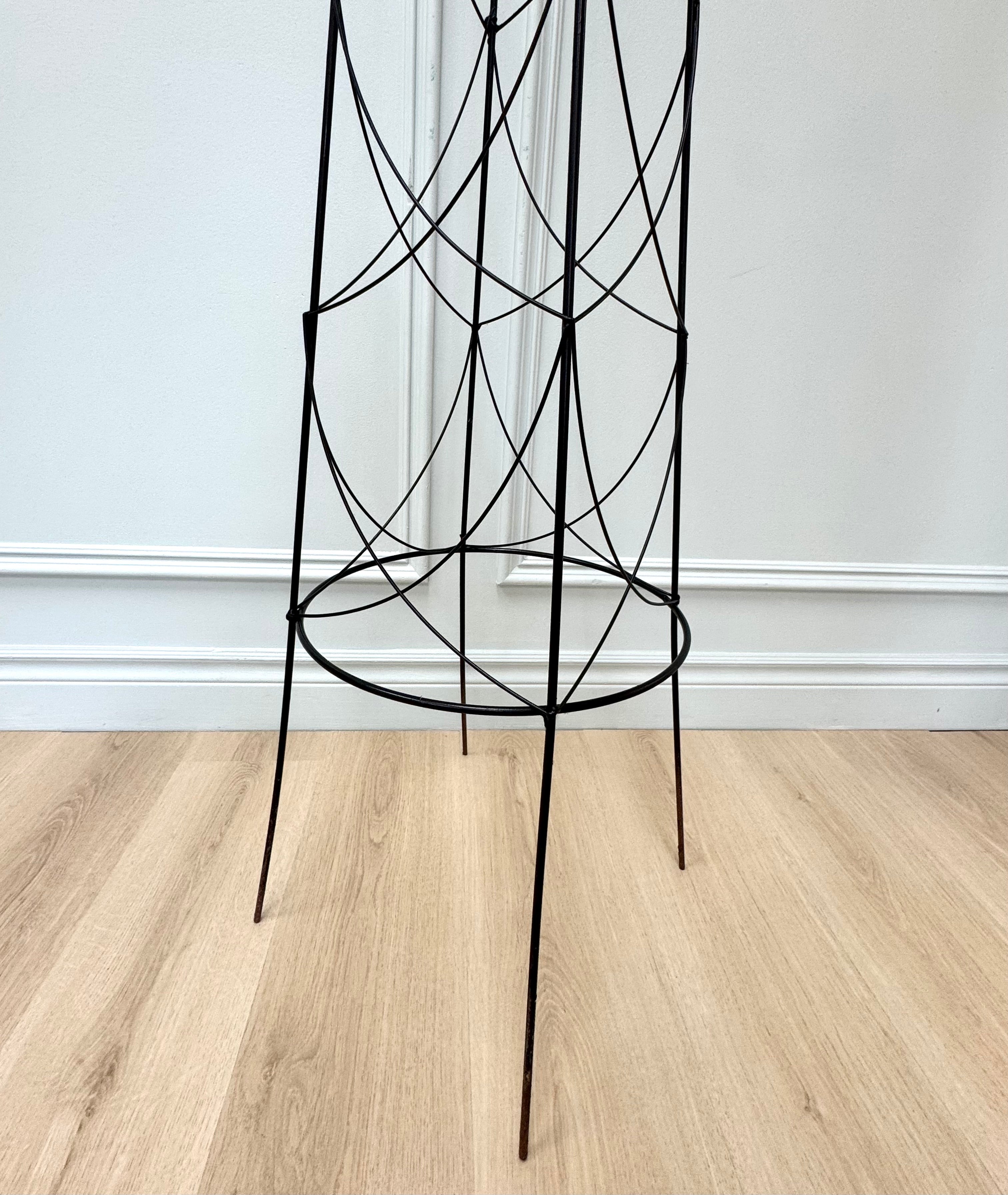 Black Wire Garden Obelisk