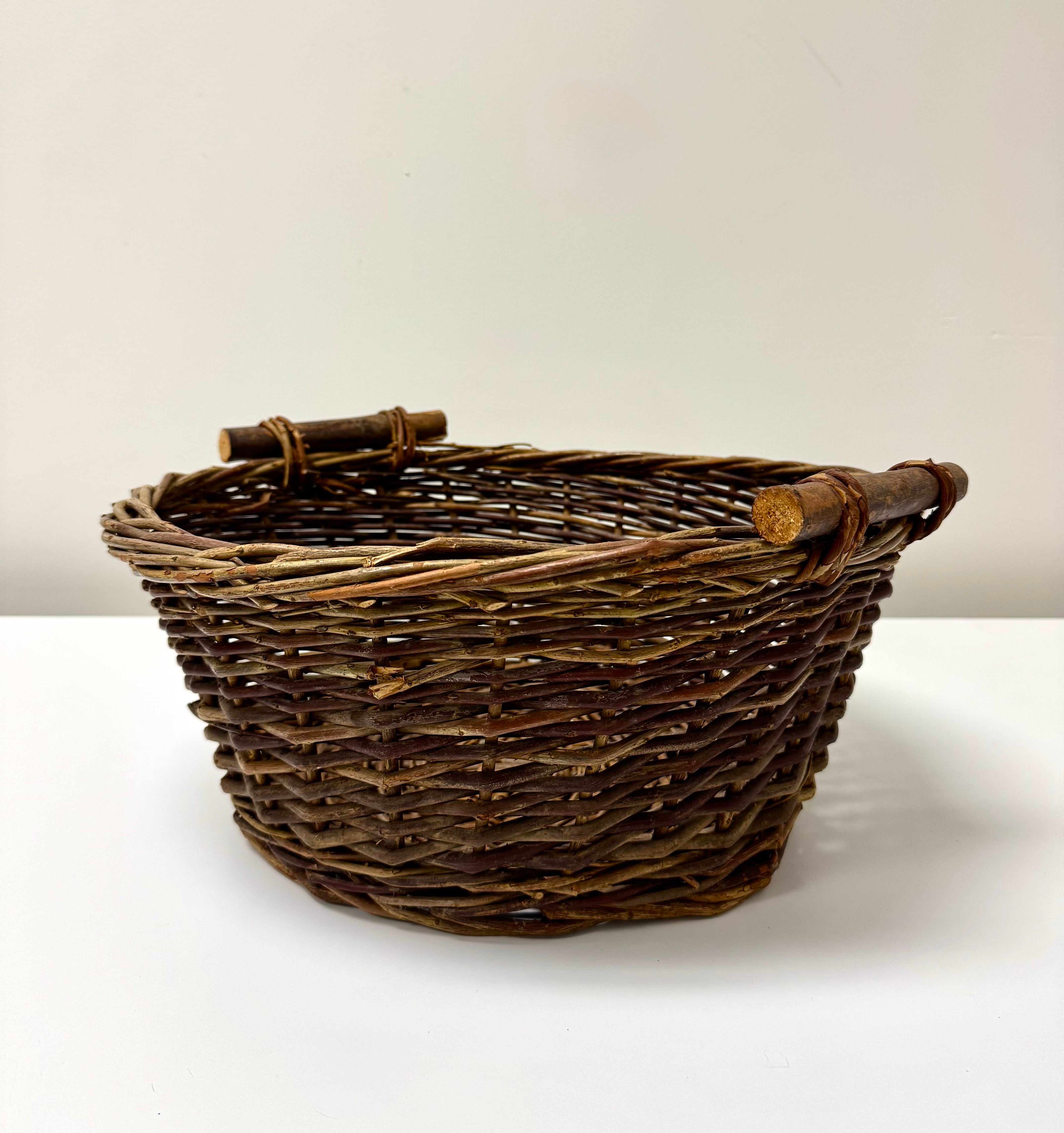 Vintage Woven Willow Basket