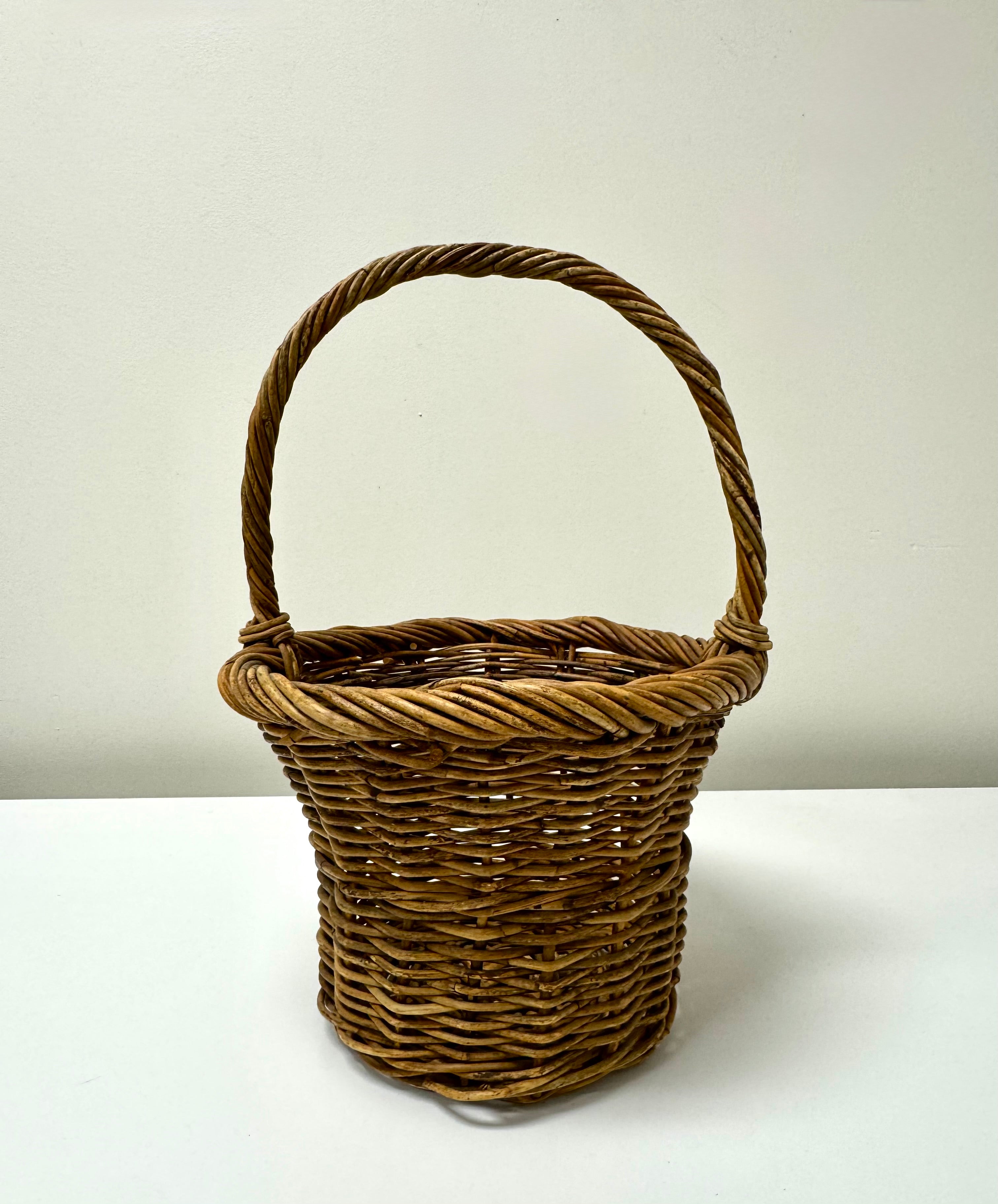 Vintage Wicker Flower Basket