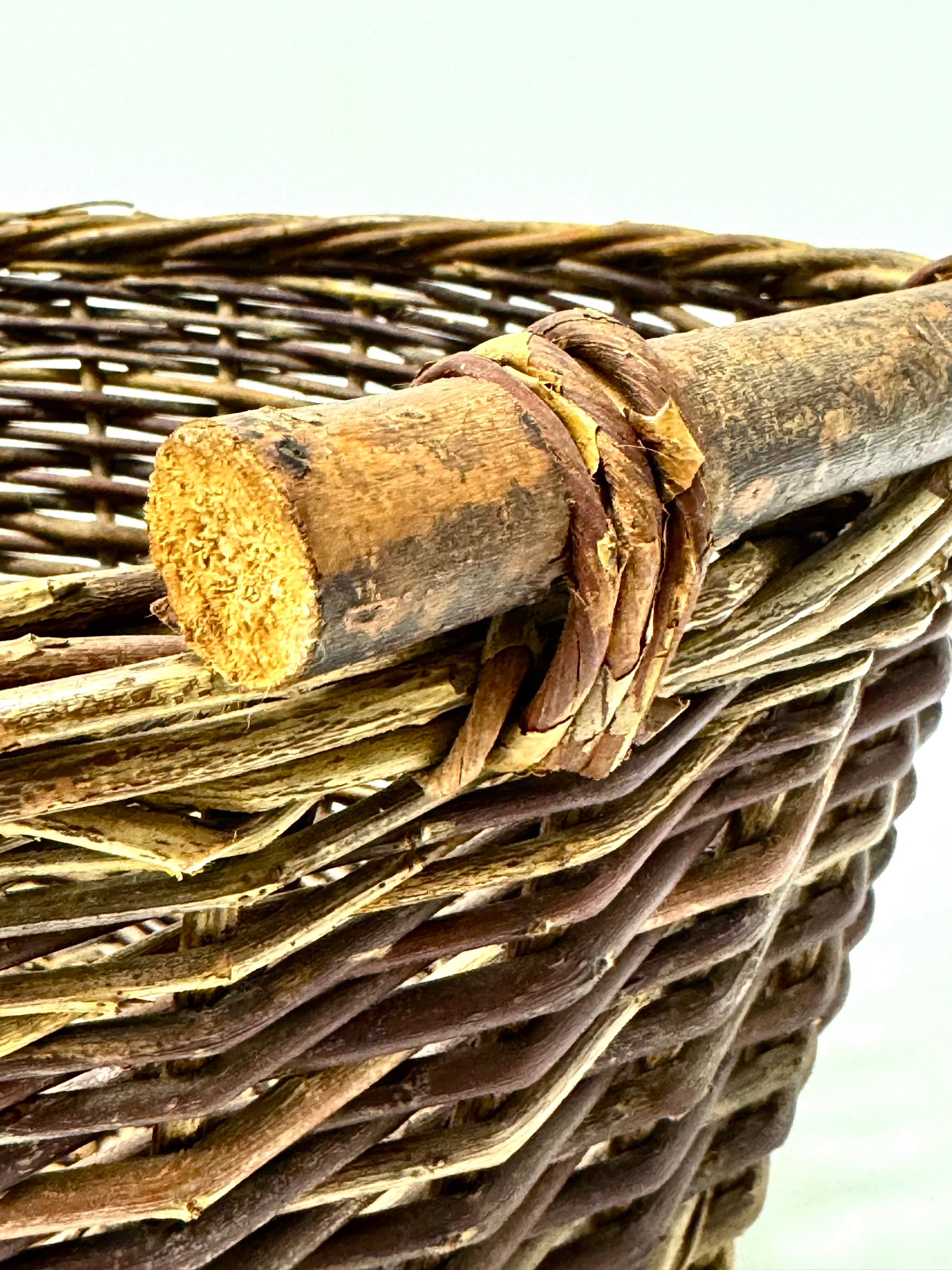 Vintage Woven Willow Basket